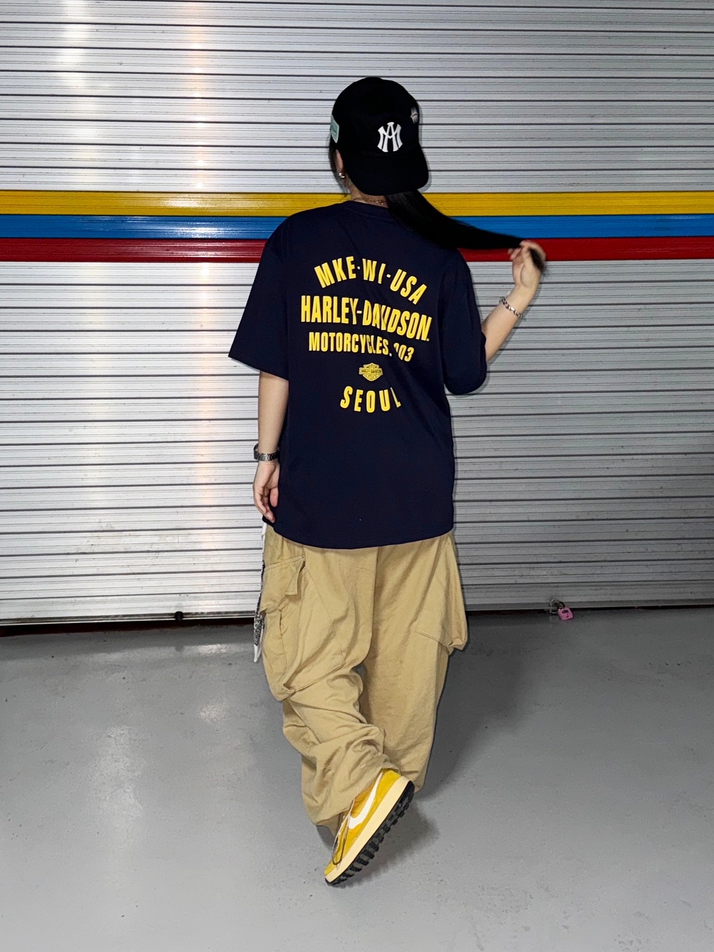 Nike x Tom Sachs General Purpose Shoe Archive, Aftermath Atm Logo Ball Cap Black 착용 스타일 - 2