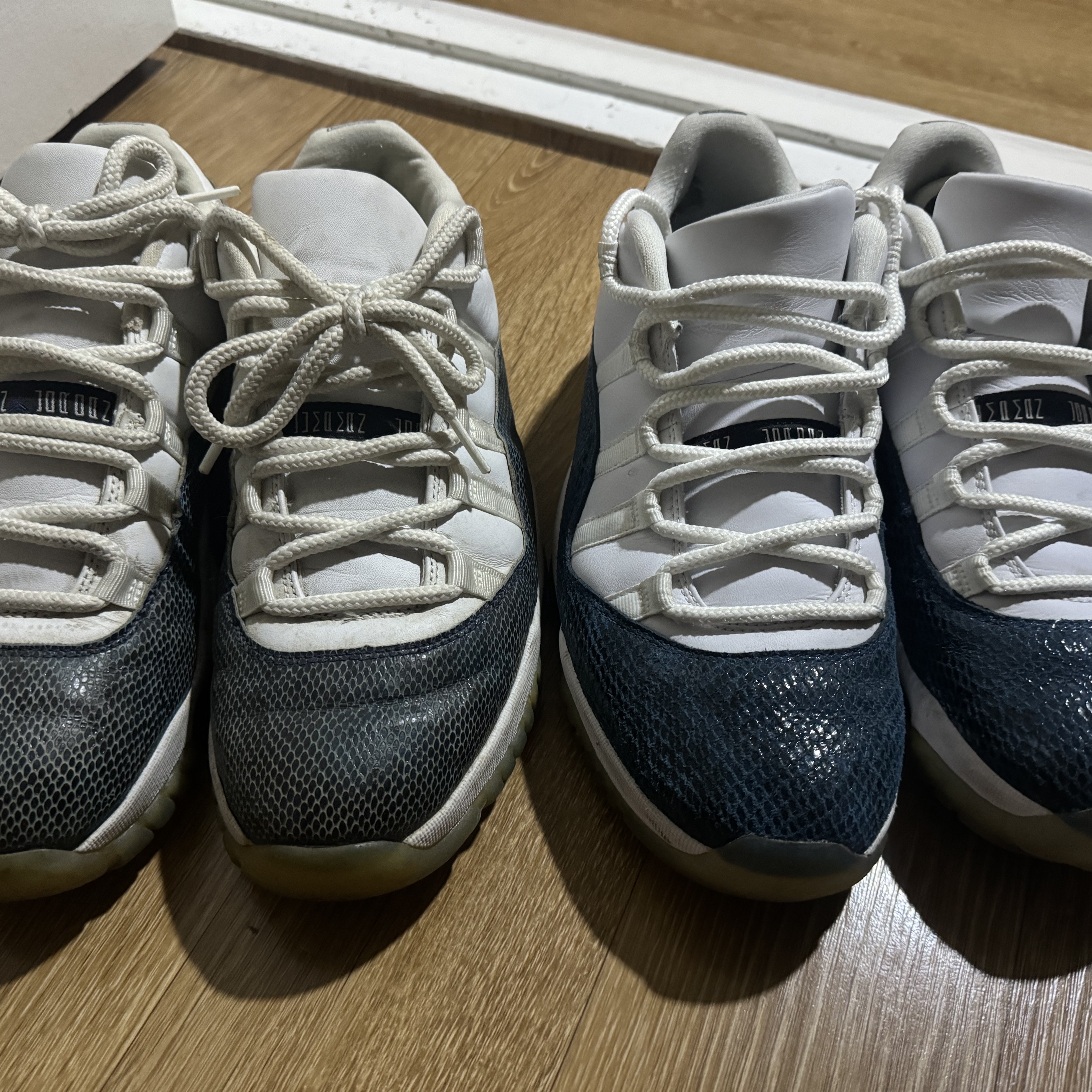 Jordan 11 Retro Low Navy Snakeskin 2019 착용 스타일 - 7