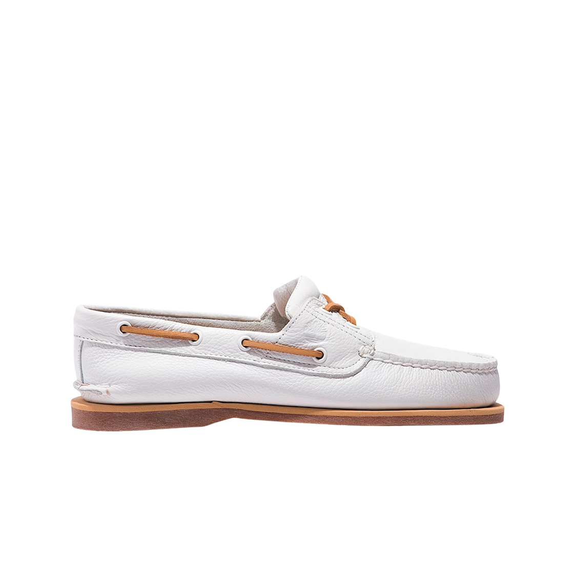 팀버랜드 클래식 2 아이 보트 슈즈 화이트 풀 그레인(Timberland Classic 2-Eye Boat Shoes White Full Grain)