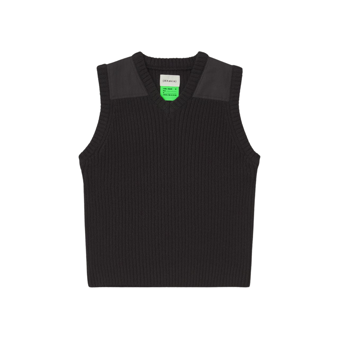 - Khakis Patched Knit Vest Black