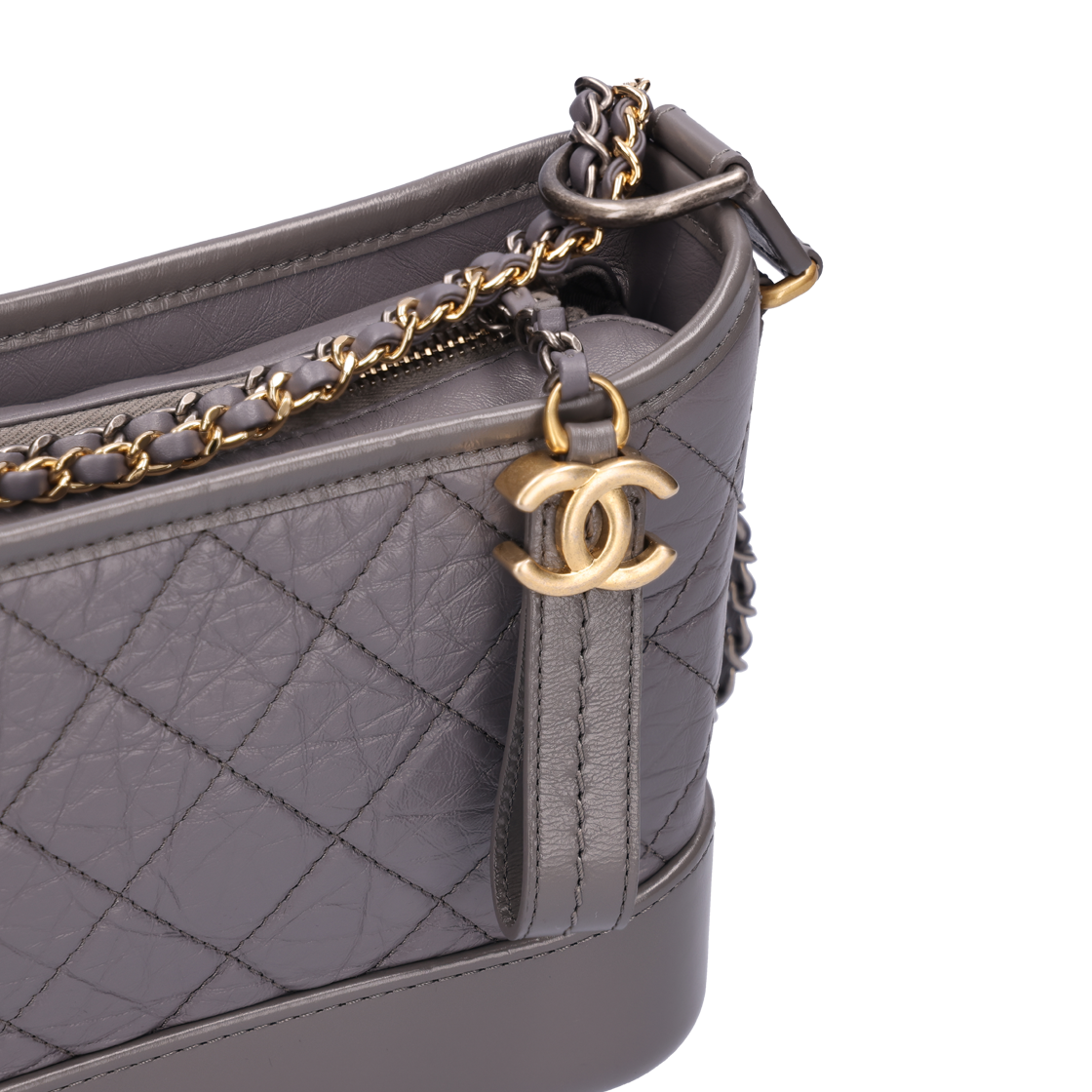 샤넬 A91810 가브리엘 스몰 호보백 카프스킨 그레이(CHANEL Gabrielle Small Hobo Bag Calfskin Grey) - 6