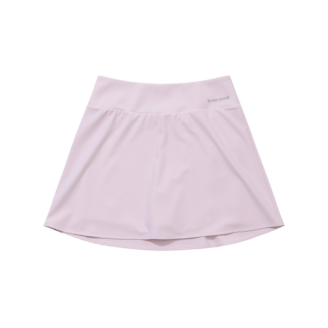 QQ322OSK72_PPP0 le coq sportif Women's Flared Fit Nylon Span Skirt with Built-in Inner Shorts Pale Pink