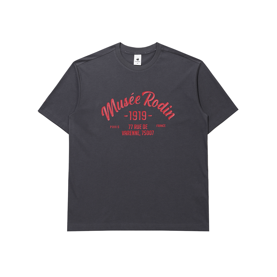 QQ323LRS81_DGR0 le coq sportif Unisex Heritage Loose Short-Sleeve T-Shirt Dark Gray