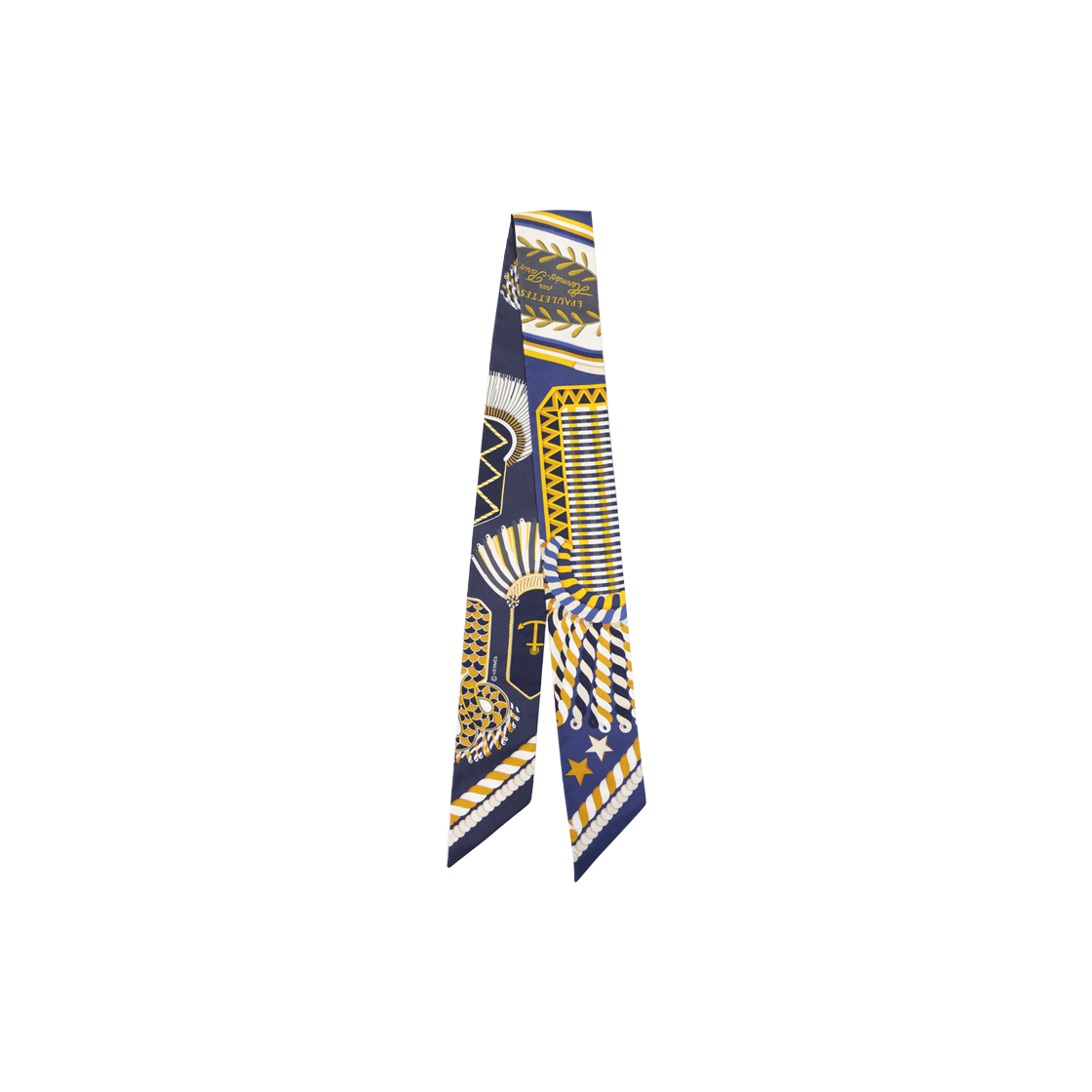 ITSJ2A2GHGLO HERMES Epaulettes de Gala Twilly Marine Gold Blanc - 대표 이미지 #1
