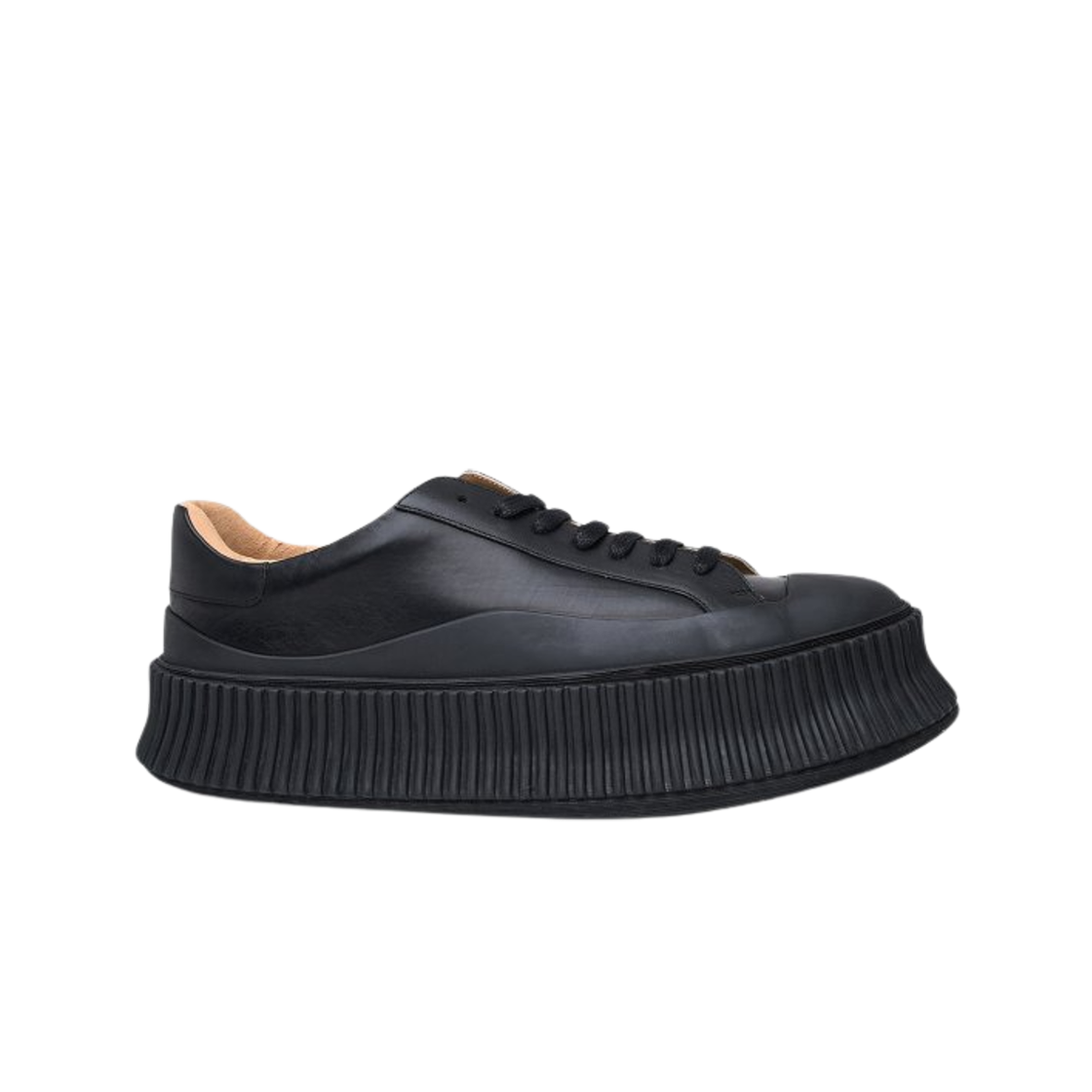 J32WS0018-P4833-001 Jil Sander Thunder Leather Sneakers Black