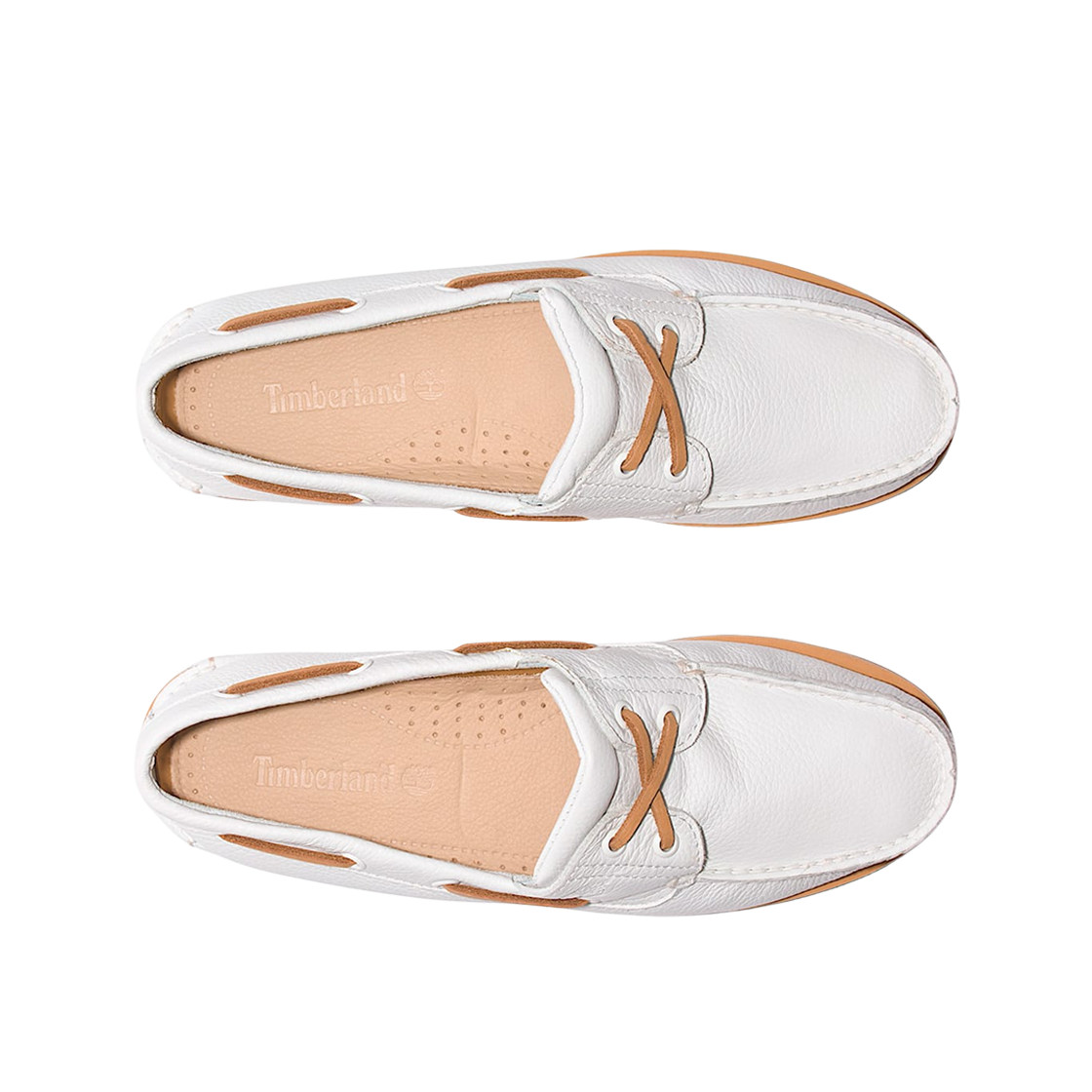 팀버랜드 클래식 2 아이 보트 슈즈 화이트 풀 그레인(Timberland Classic 2-Eye Boat Shoes White Full Grain) - 2