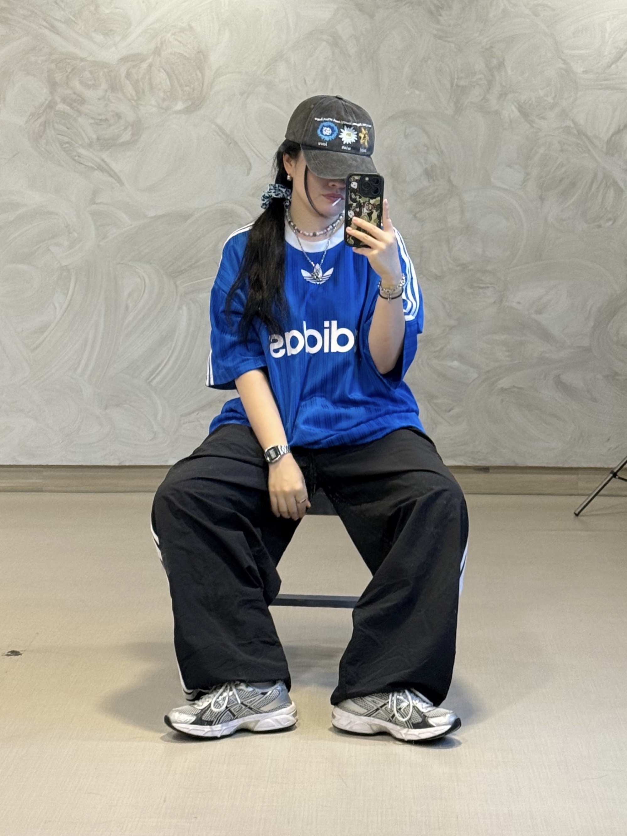 Adidas Adicolor T-Shirt Blue Bird White - KR Sizing, Casio A-158WA-1 착용 스타일