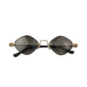 Chrome Hearts Diamond Dog Matte Black Matte Gold Plated Black