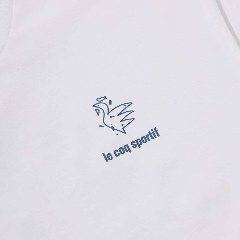 르꼬끄 스포르티브 르꼬끄X275C 유니 빅루스터 반팔티 - 화이트(QQ323XRS73)(le coq sportif LCS x 275c Collaboration Unisex back graphic t-shirts Off-White) - 5