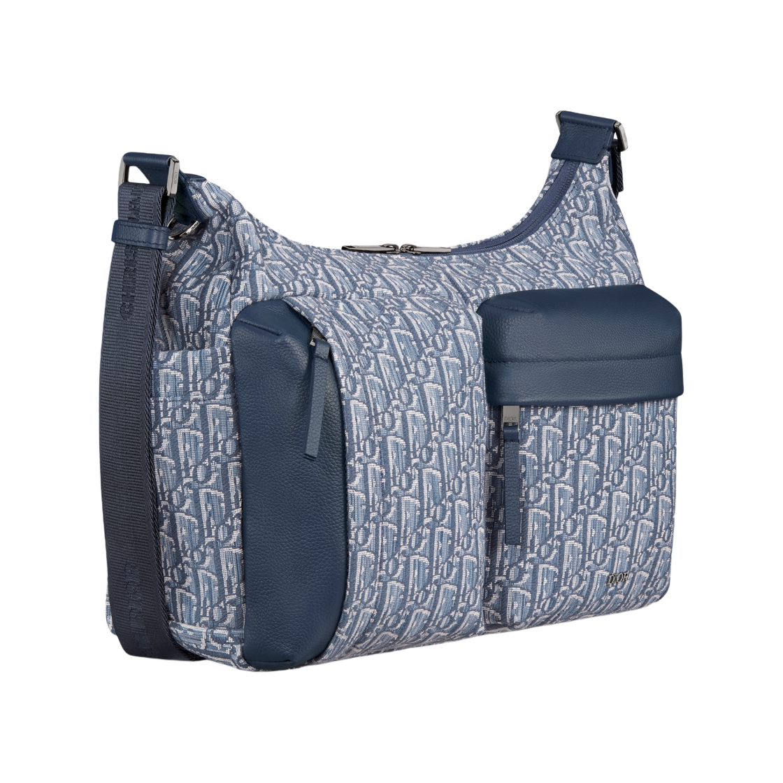 디올 미디움 라이더 소프트 호보백 오블리크 자카드 그레인드 카프스킨 블루(Dior Medium Rider Soft Hobo Bag Oblique Jacquard Grained Calfskin Blue) - 2