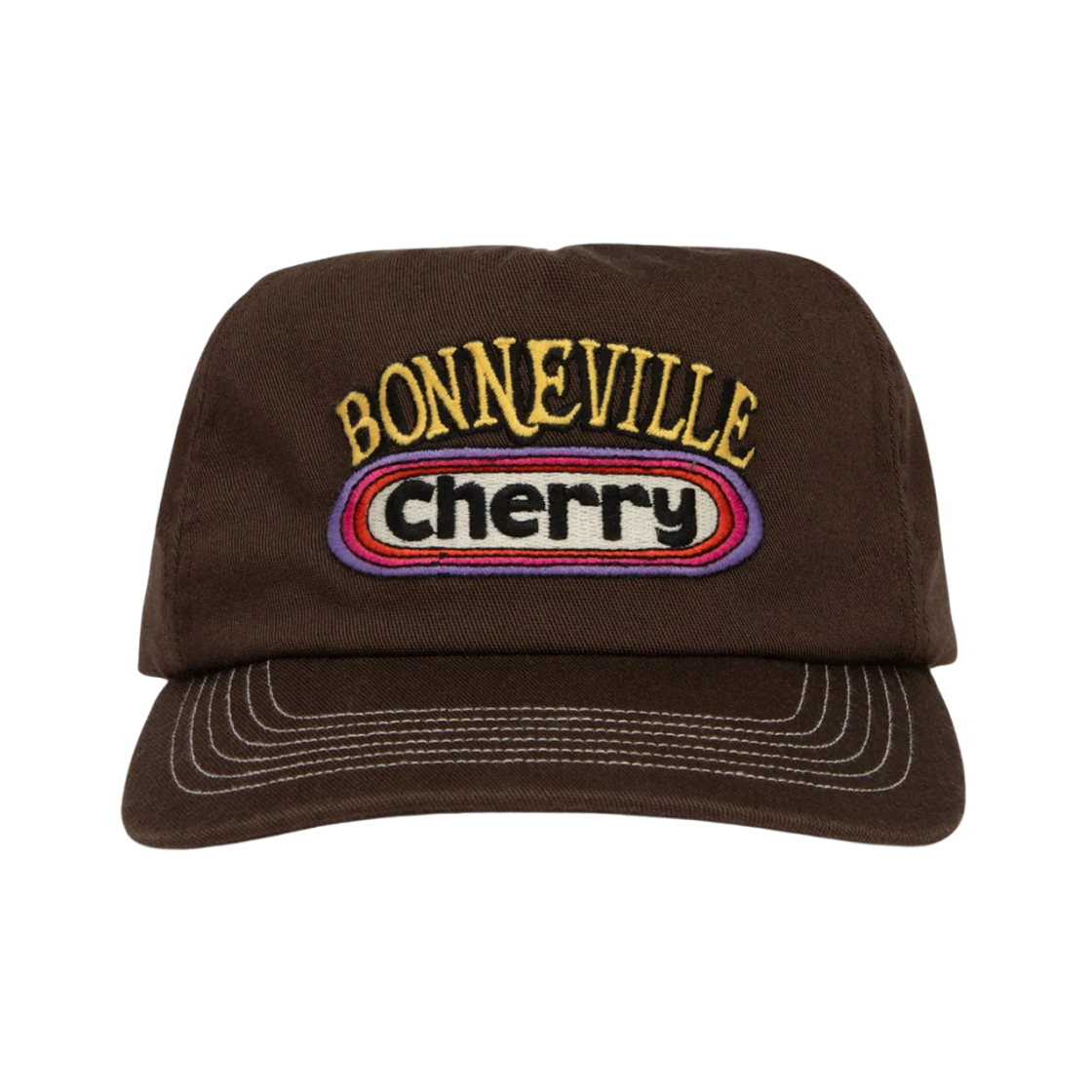 체리 LA 본네빌 콘트라스트 5 패널 햇 브라운(Cherry LA Bonneville Contrast 5 Panel Hat Brown)