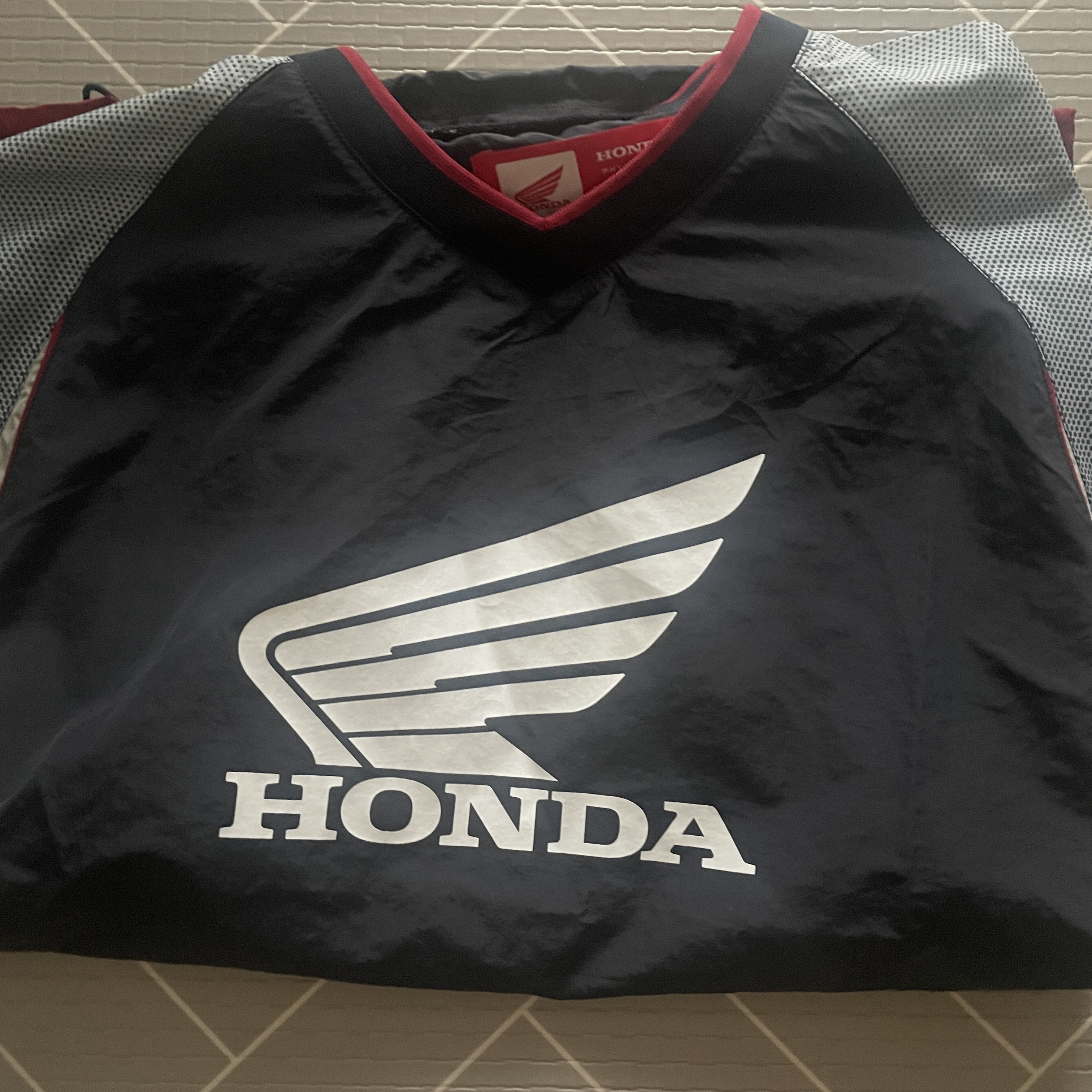 Honda Speed Track Nylon T-Shirt Navy 착용 스타일