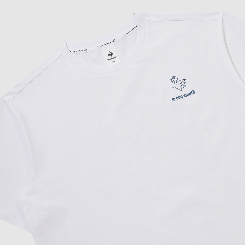 르꼬끄 스포르티브 르꼬끄X275C 유니 빅루스터 반팔티 - 화이트(QQ323XRS73)(le coq sportif LCS x 275c Collaboration Unisex back graphic t-shirts Off-White) - 4
