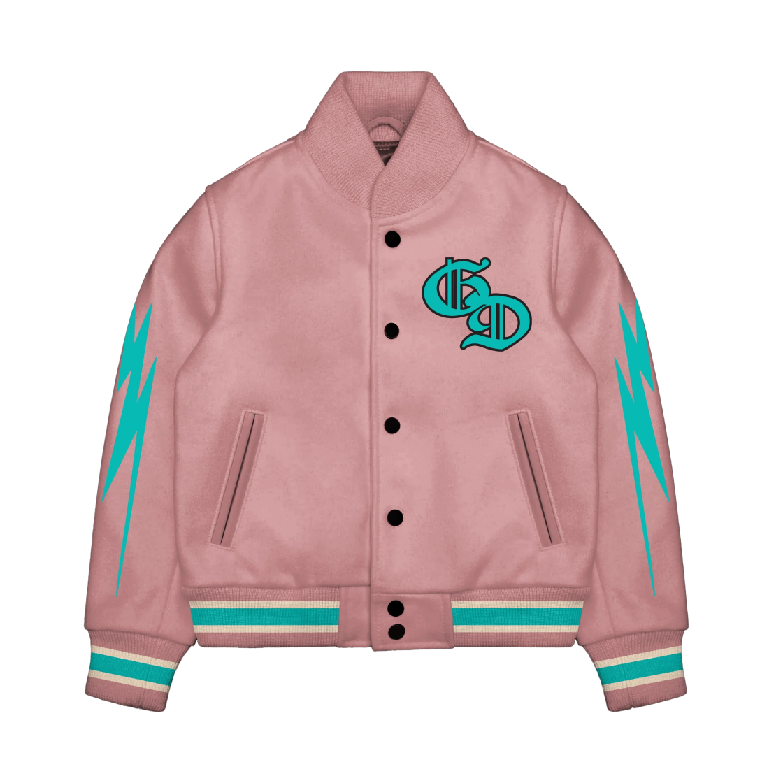 지드래곤 위버멘쉬 바시티 자켓 핑크(G-DRAGON Ubermensch Varsity Jacket Pink)