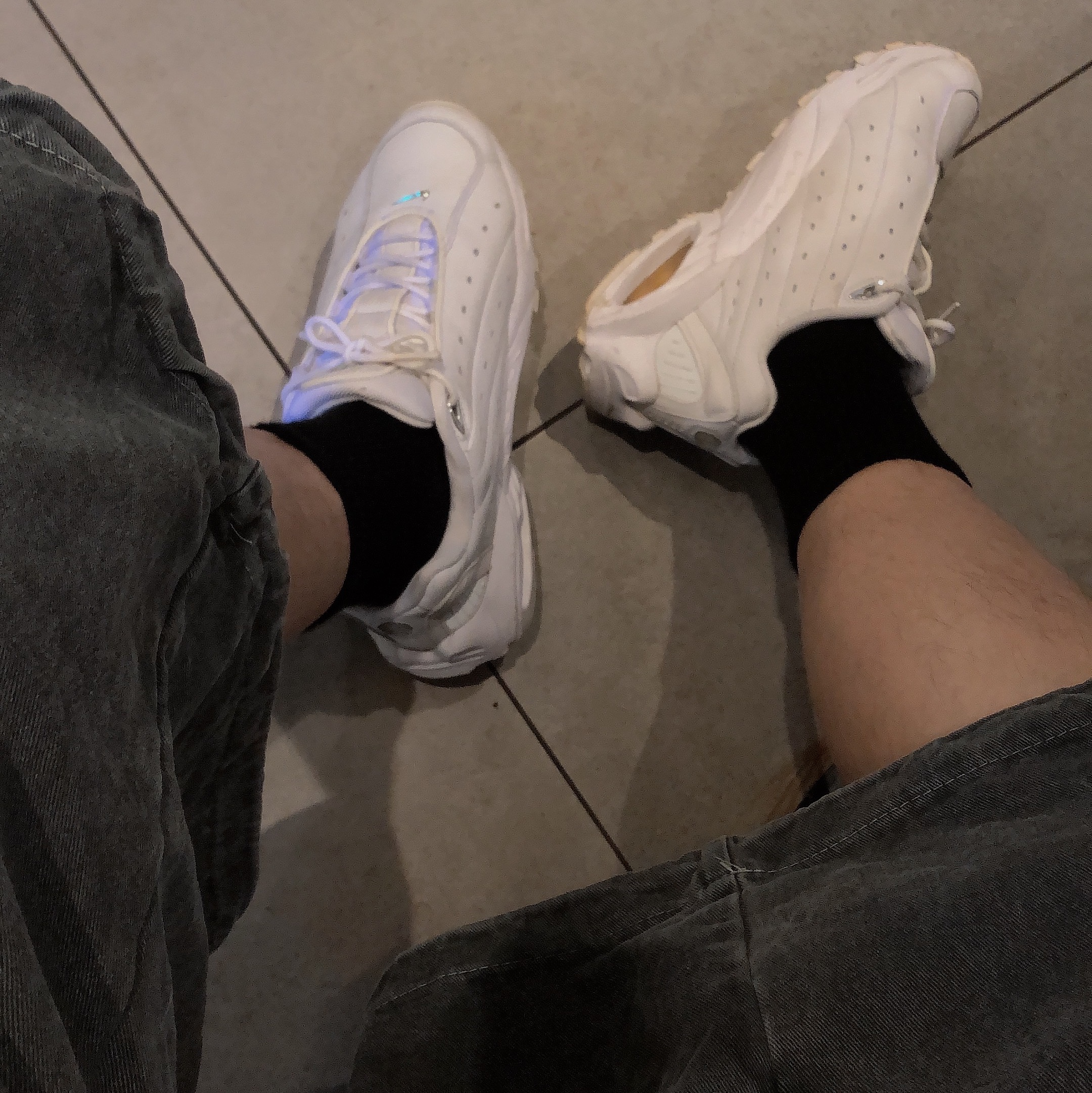 Nike x Drake Nocta Hot Step Air Terra Triple White 착용 스타일