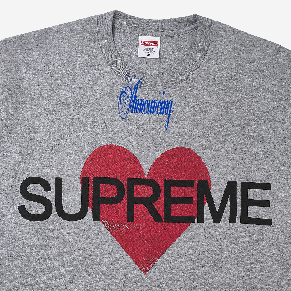 슈프림 어나운싱 티셔츠 헤더 그레이 - 25SS | Supreme | KREAM