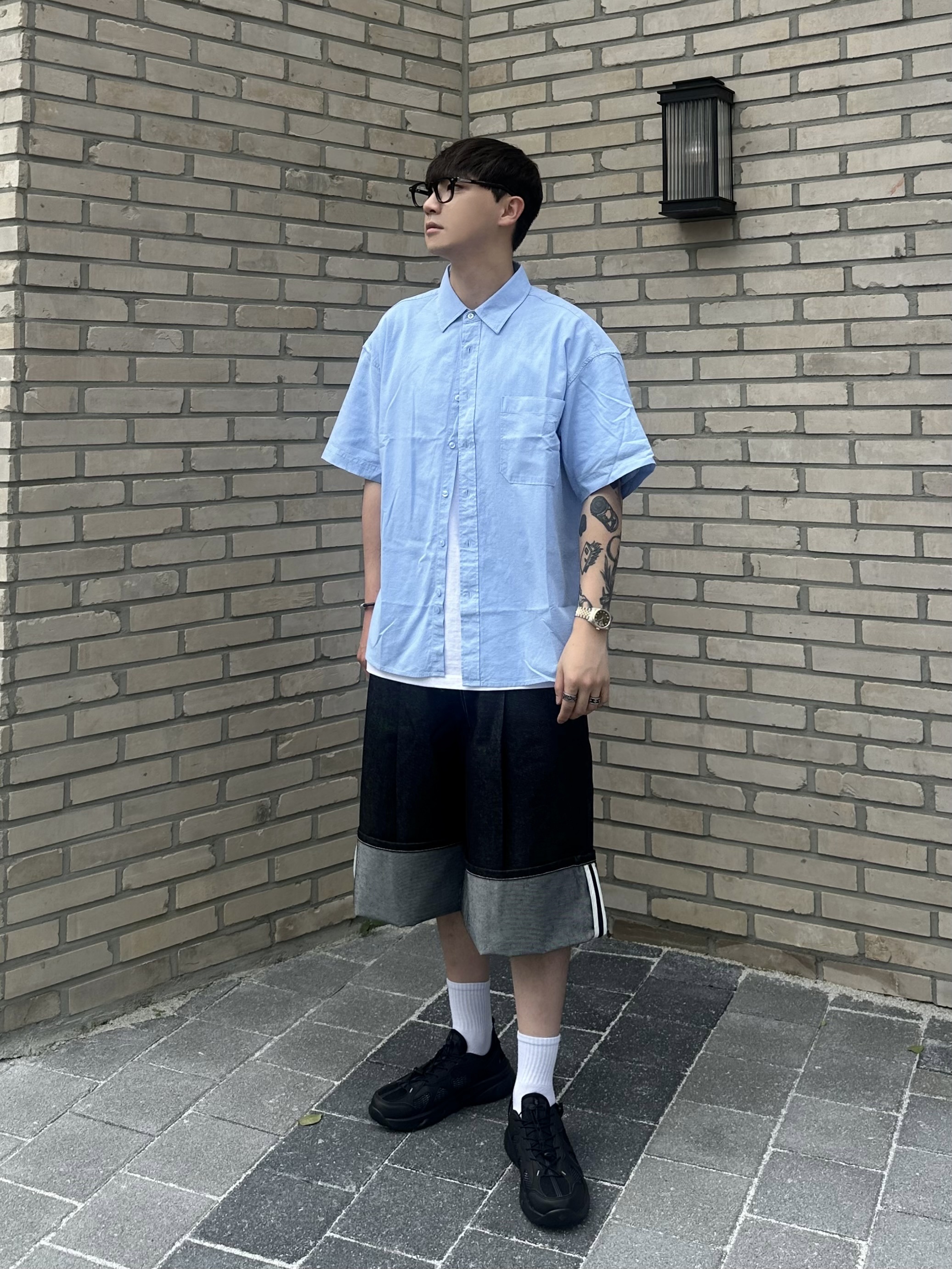 New Balance Kave Sandal Black 착용 스타일 - 1