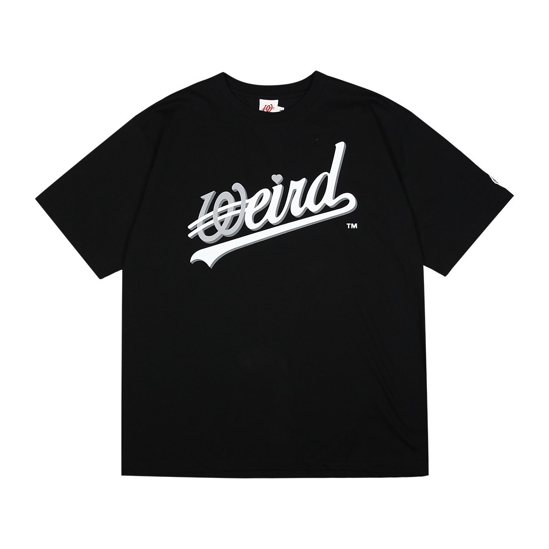 위얼드월드 베이직 웨이브로고 티셔츠 블랙(Weird World Basic Wave Logo T-shirt Black)
