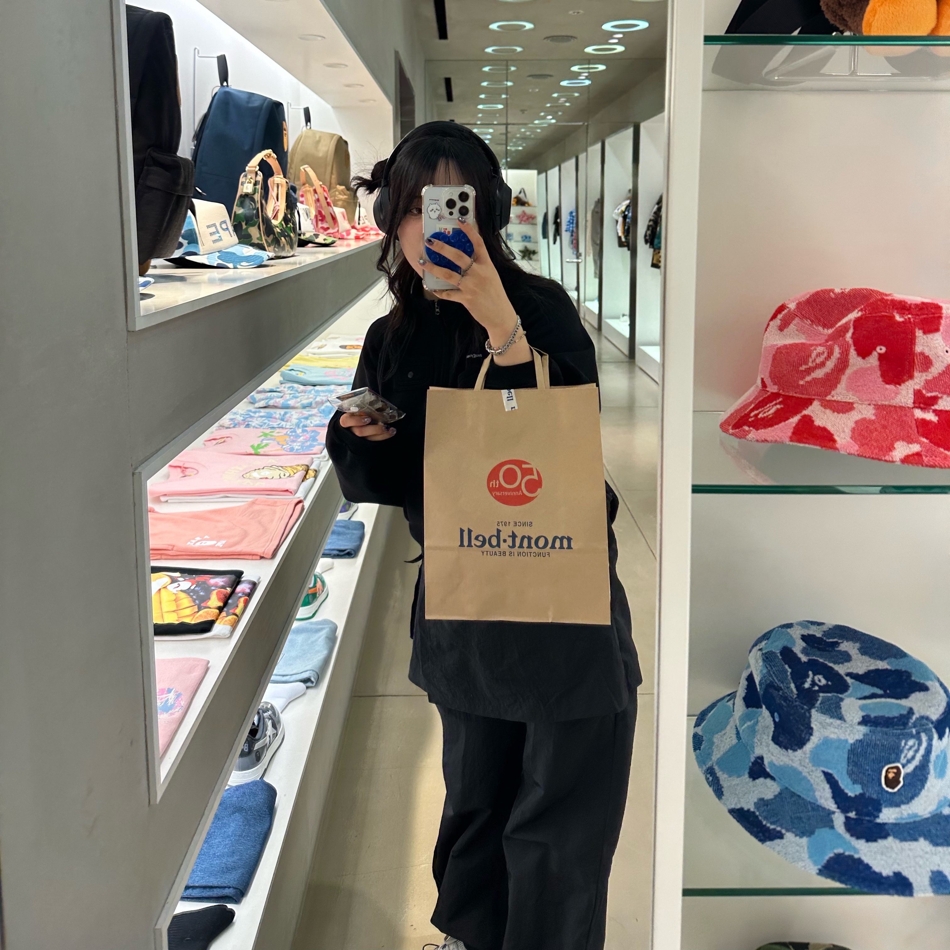 OJOS Detachable Pocket Gym Sack Black 착용 스타일 - 2