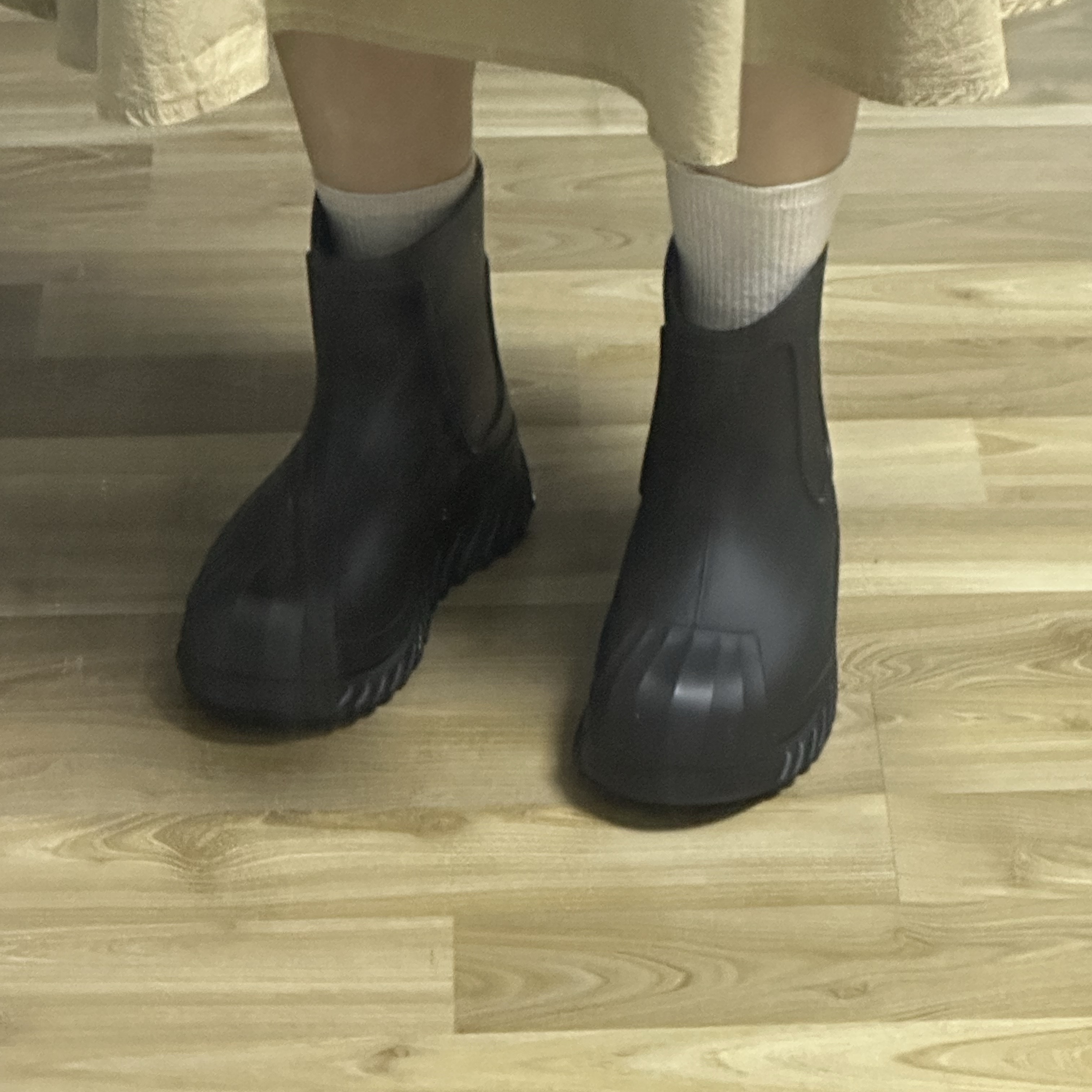 (W) Adidas Adifom Superstar Boot Black 착용 스타일 - 1