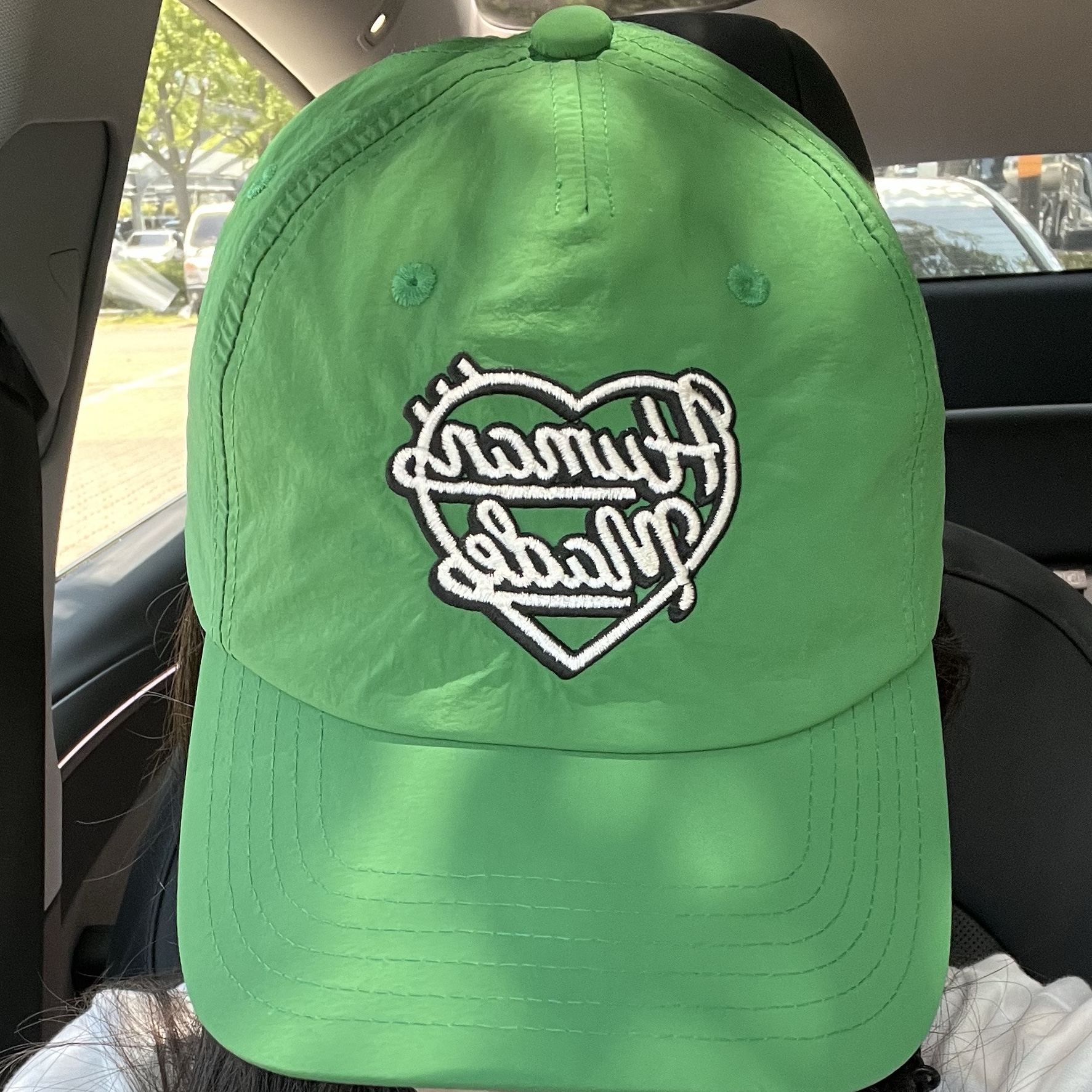 Human Made 5 Panel Nylon Cap Green 착용 스타일