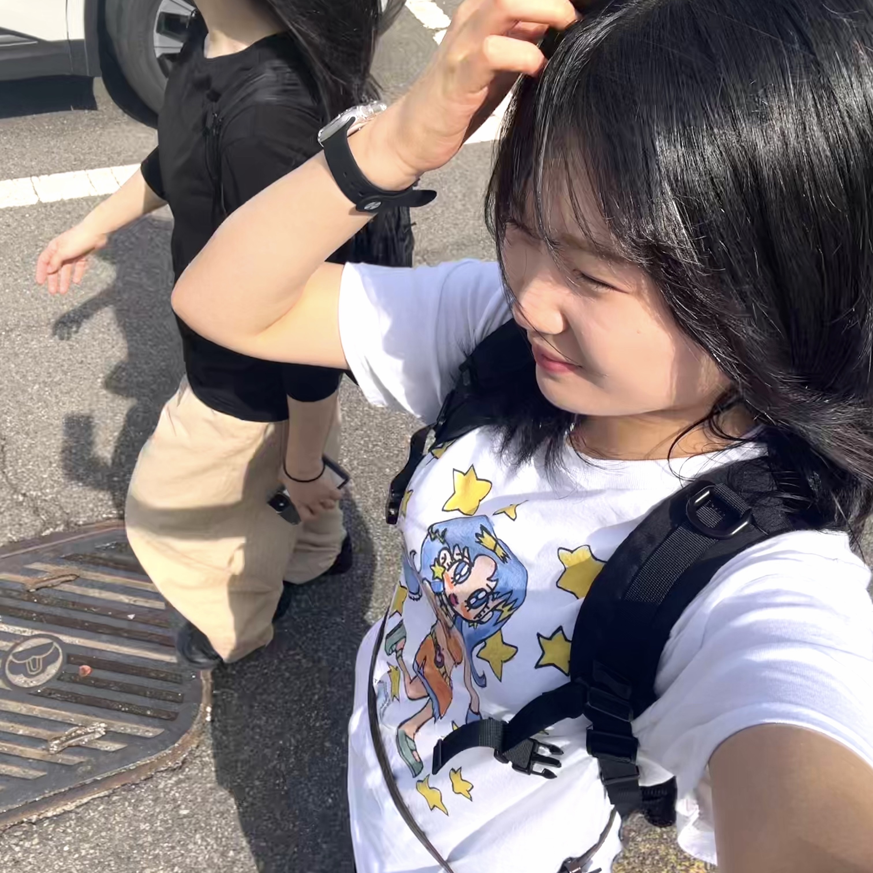 Soulpussycat Soulgirl T-Shirt No. 2 White, Asics Jog 100 2 Black 착용 스타일 - 2