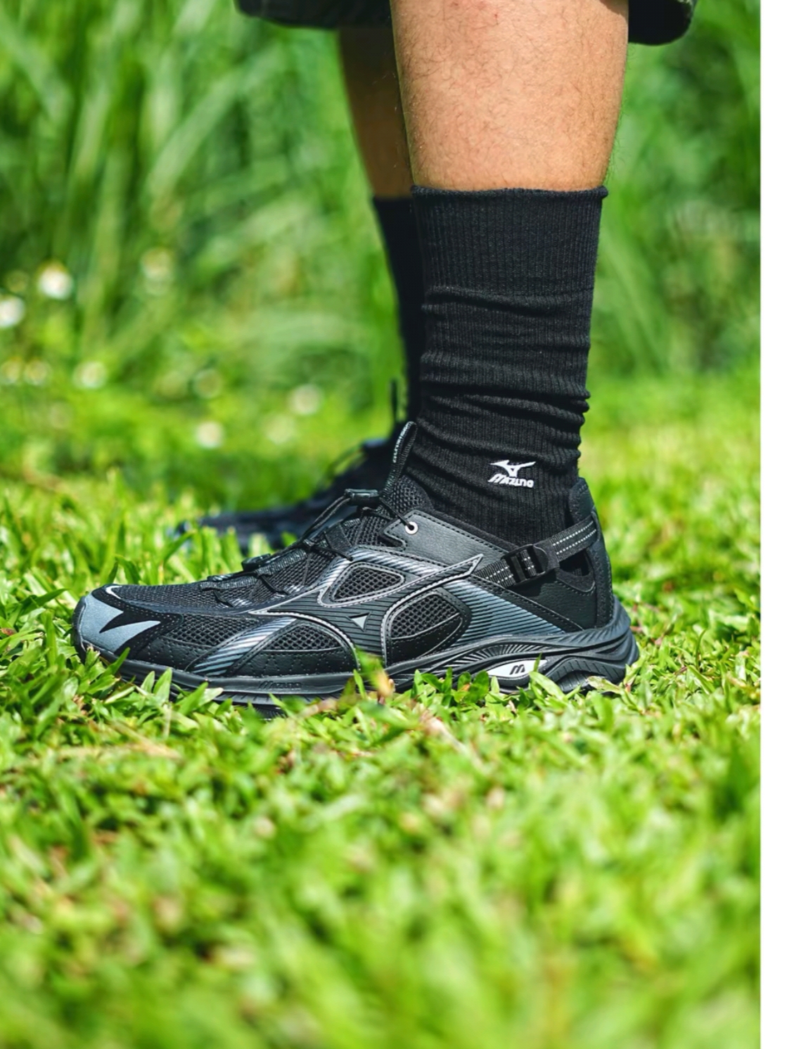 Mizuno Racer Trail SE Black 착용 스타일