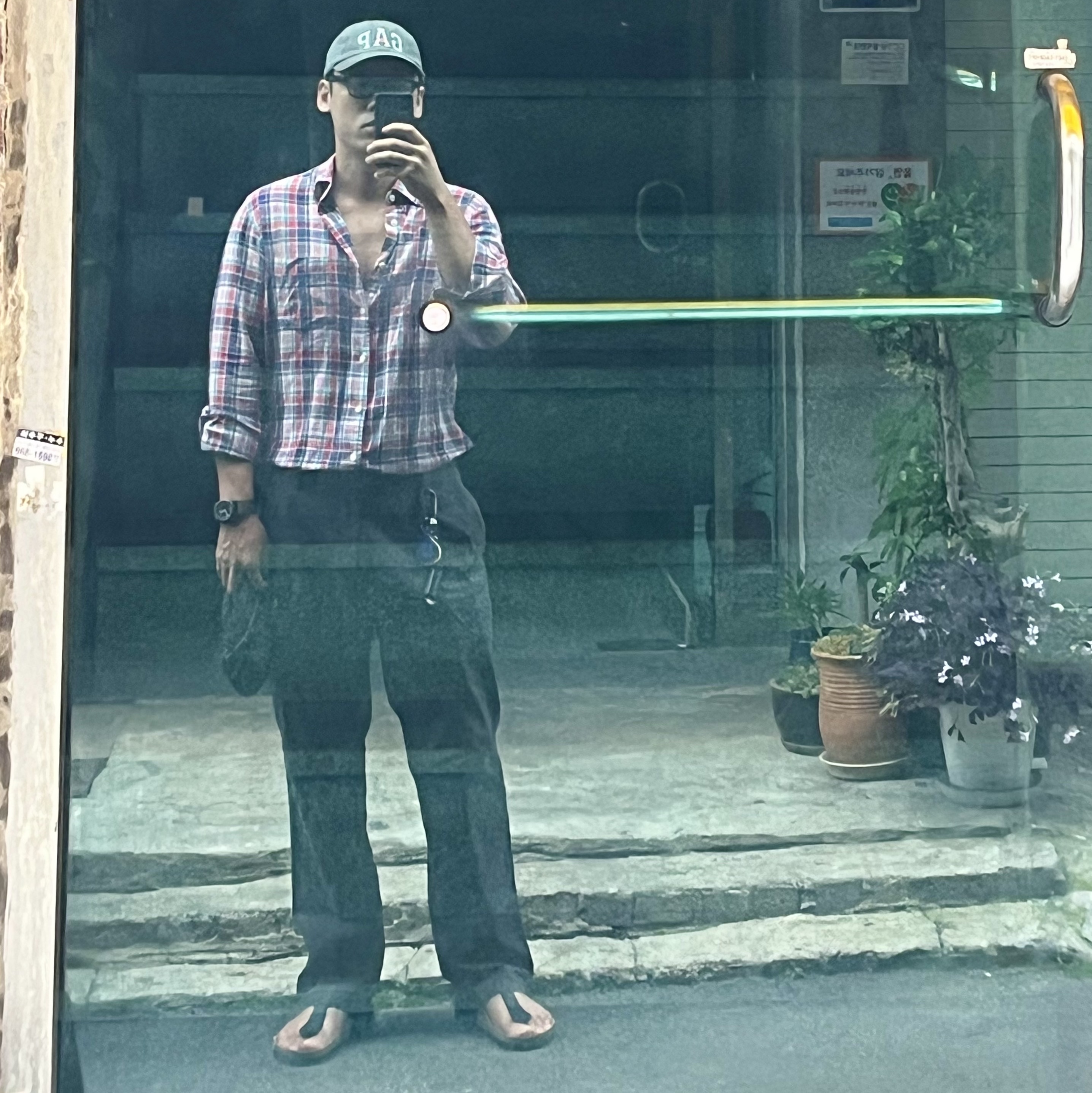Birkenstock Gizeh Black - Regular 착용 스타일