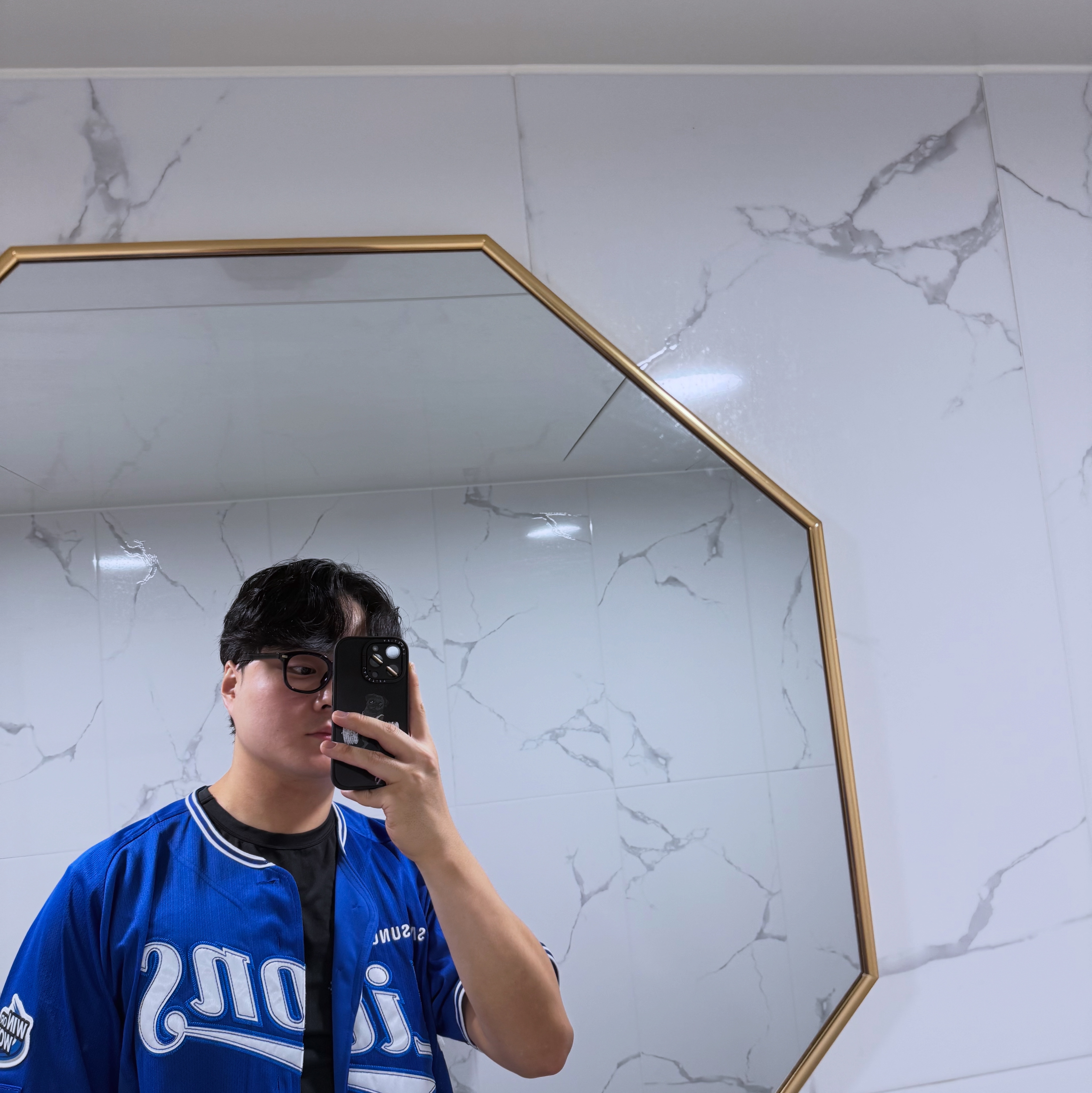 Samsung Lions 2024 Professional Away Uniform Blue (Non Marking Ver.) 착용 스타일
