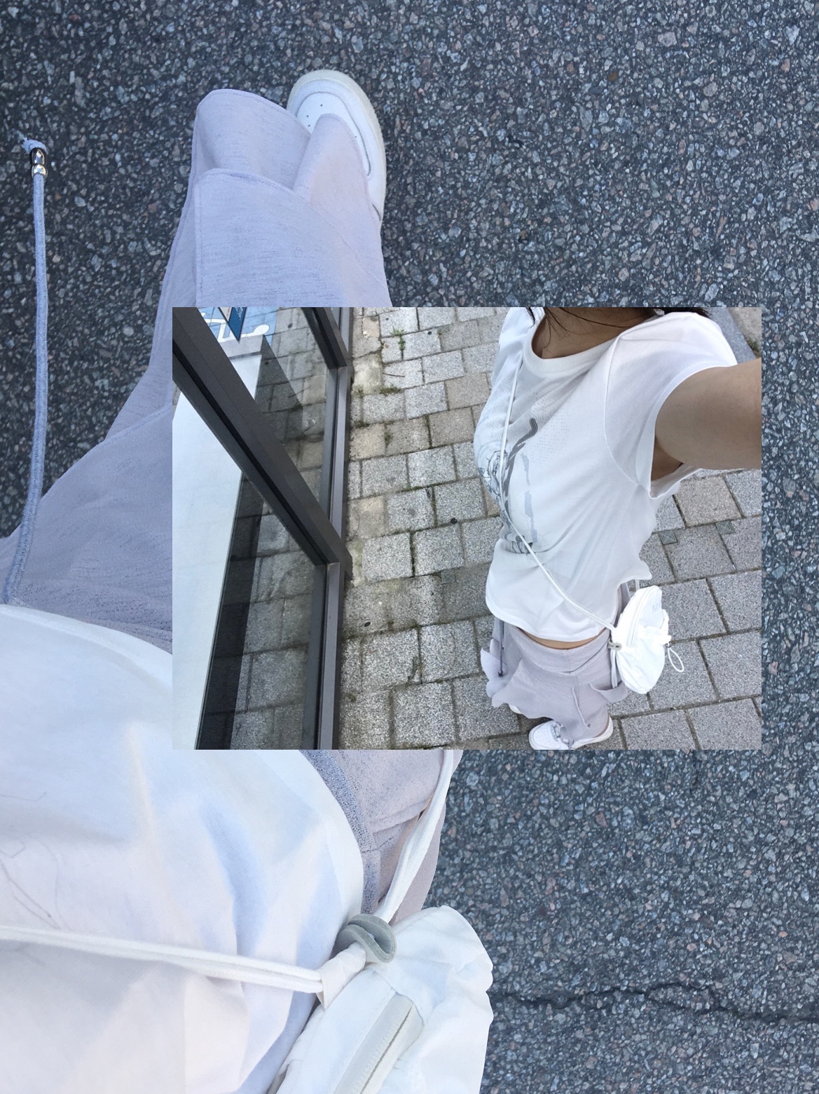 [KREAM 단독] Miuki Kiel Back Wing T-shirt White (Slimfit), Nike Air Force 1 '07 Low White 착용 스타일