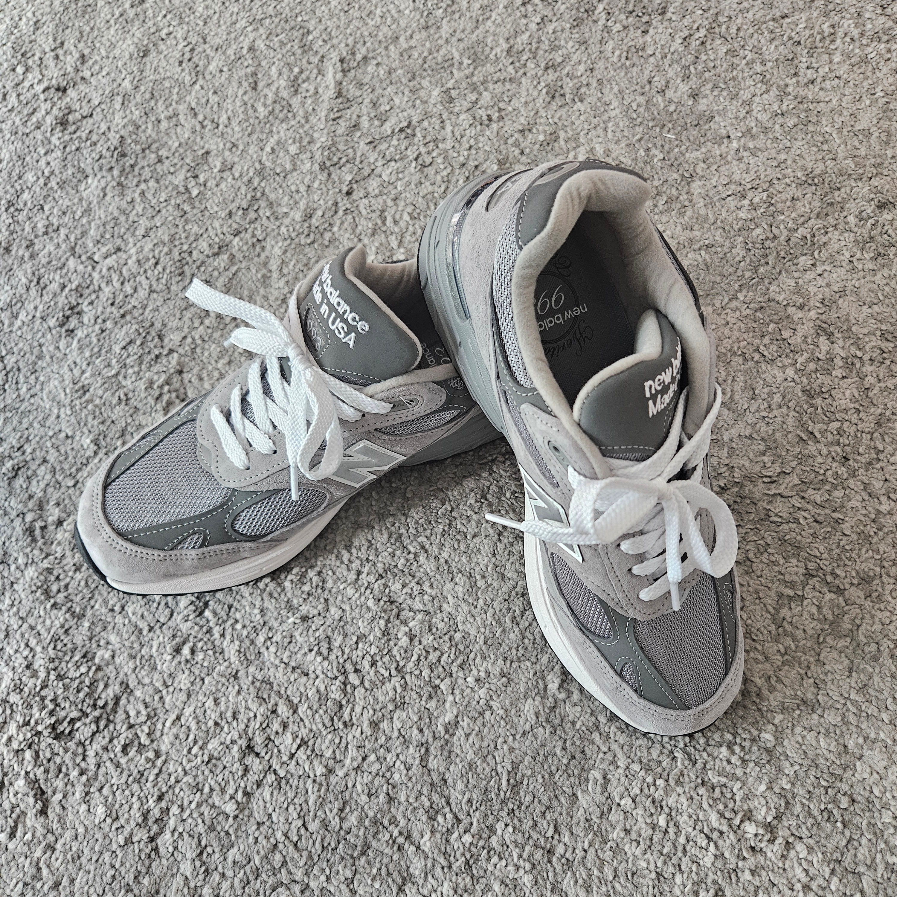 New Balance 993 Made in USA Grey - D Standard 착용 스타일 - 3