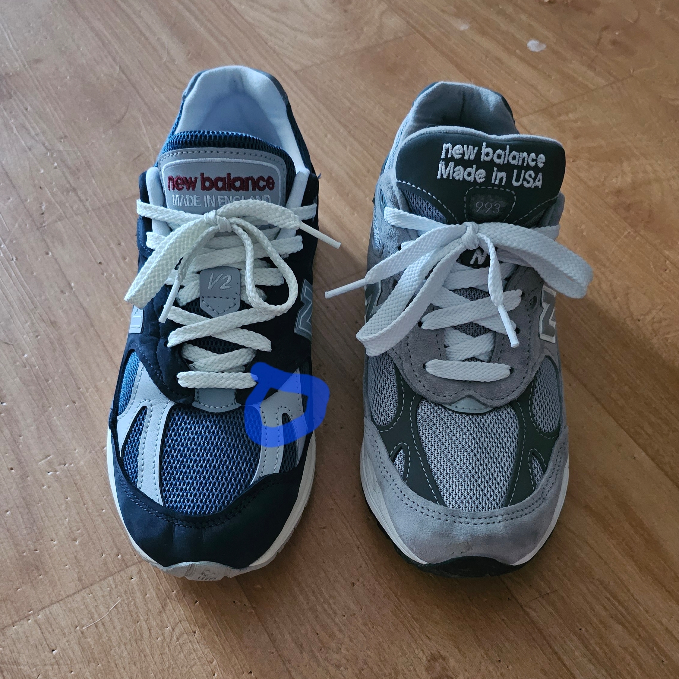 New Balance 991v2 Made in UK Total Eclipse Indian Teal 착용 스타일