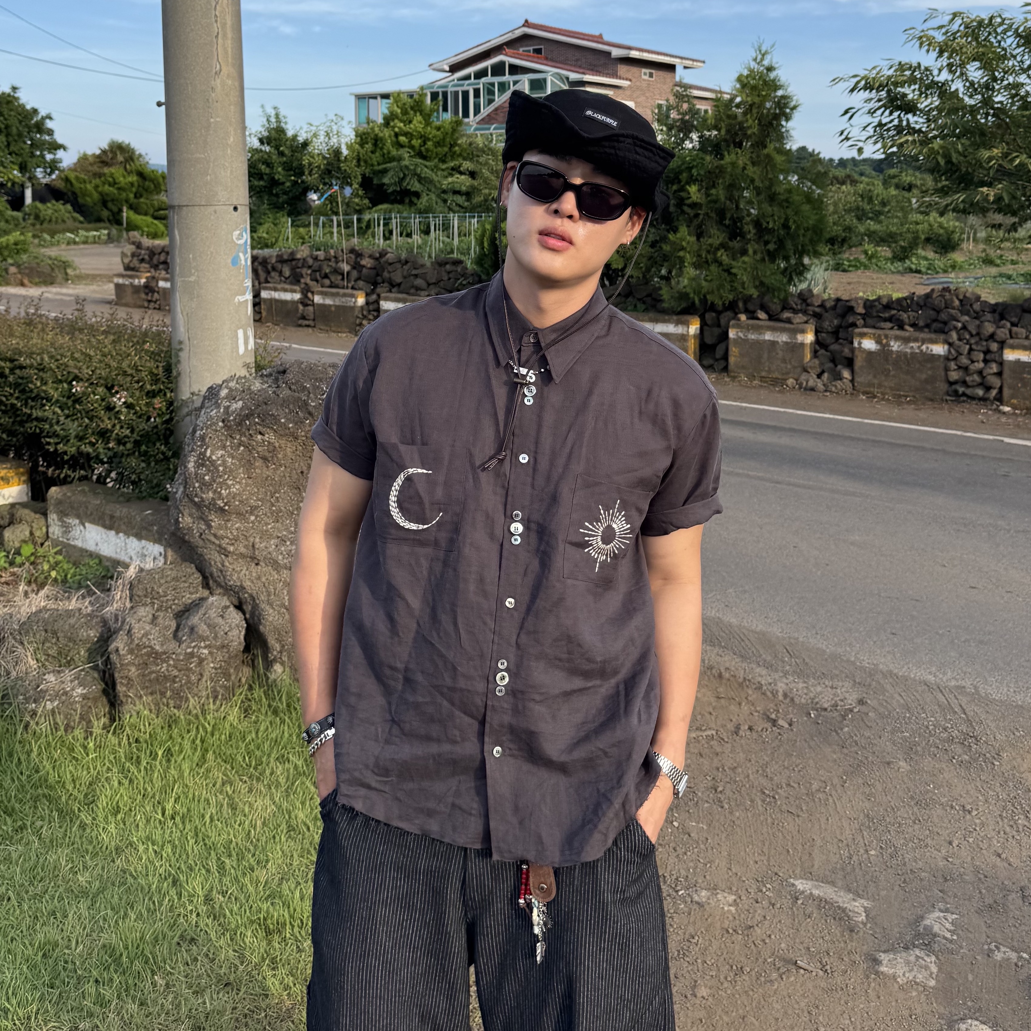 Ogarp Signature Concho Keychain Ver.2, Ogarp Concho Wrist Belt Black 착용 스타일 - 2