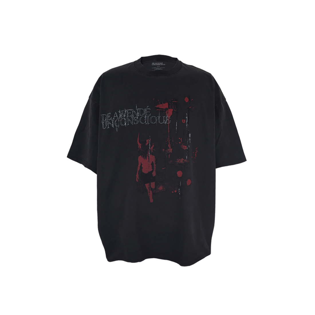 어웬드 레드 베일 티셔츠 다크 그레이(Awende Red Veil T-shirt Dark Grey)