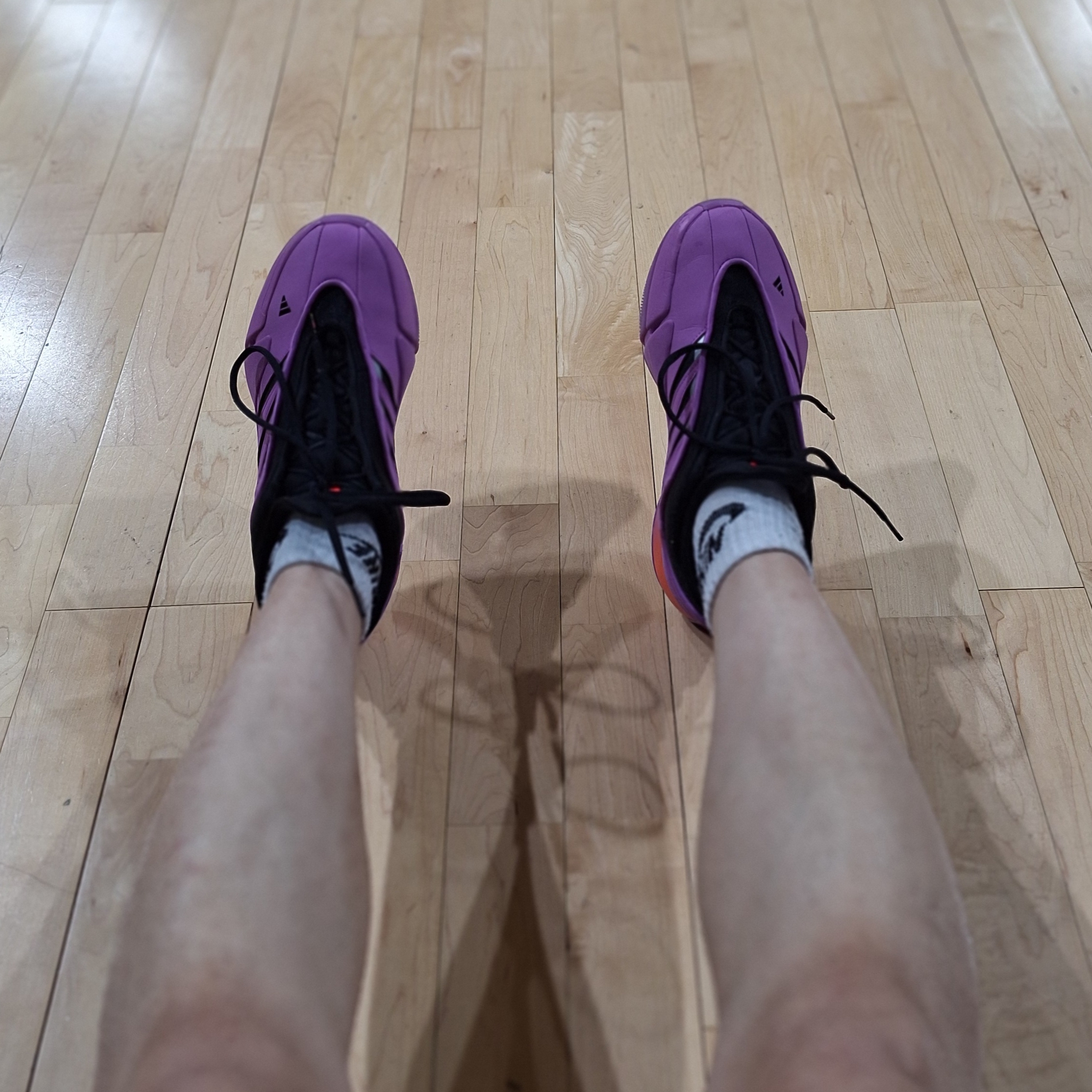 Adidas Dame 9 Low Purple Burst Core Black 착용 스타일