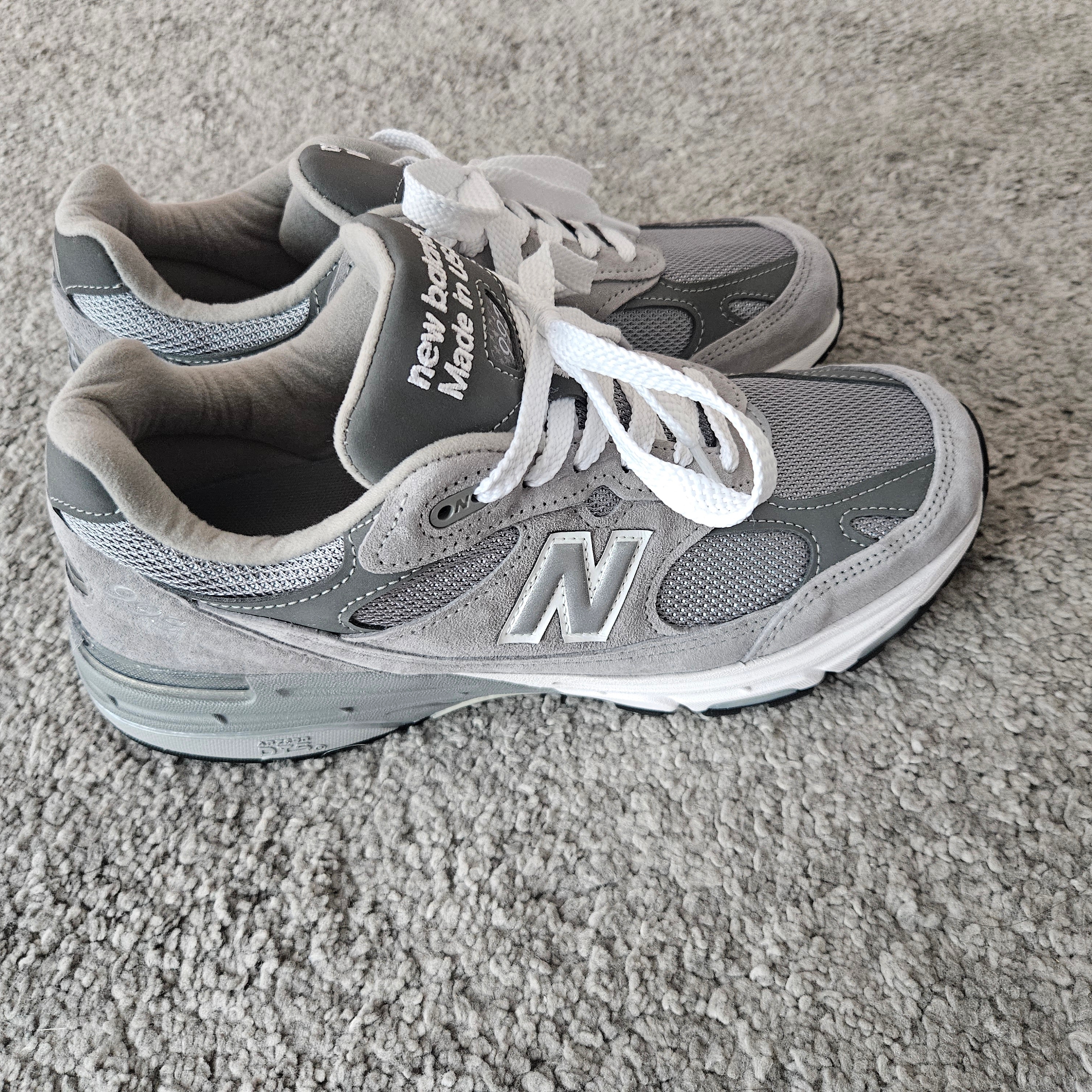 New Balance 993 Made in USA Grey - D Standard 착용 스타일 - 1