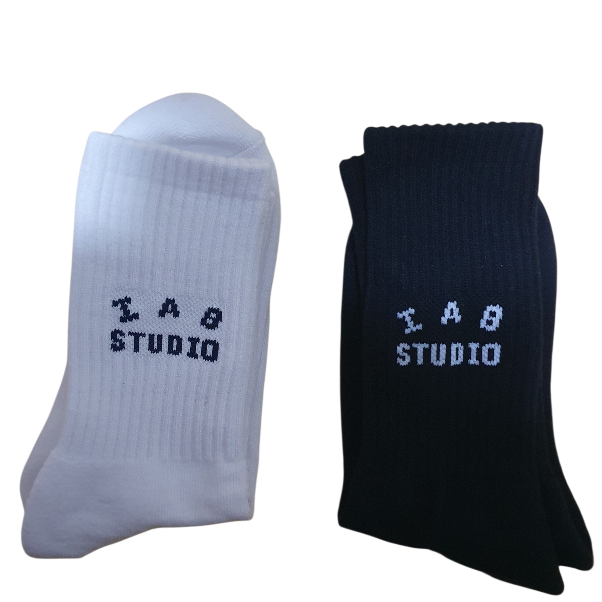 IAB Studio Blackwatch Tartan Shirt Blue Green, IAB Studio Socks White Black (5 Pack) 착용 스타일 - 2
