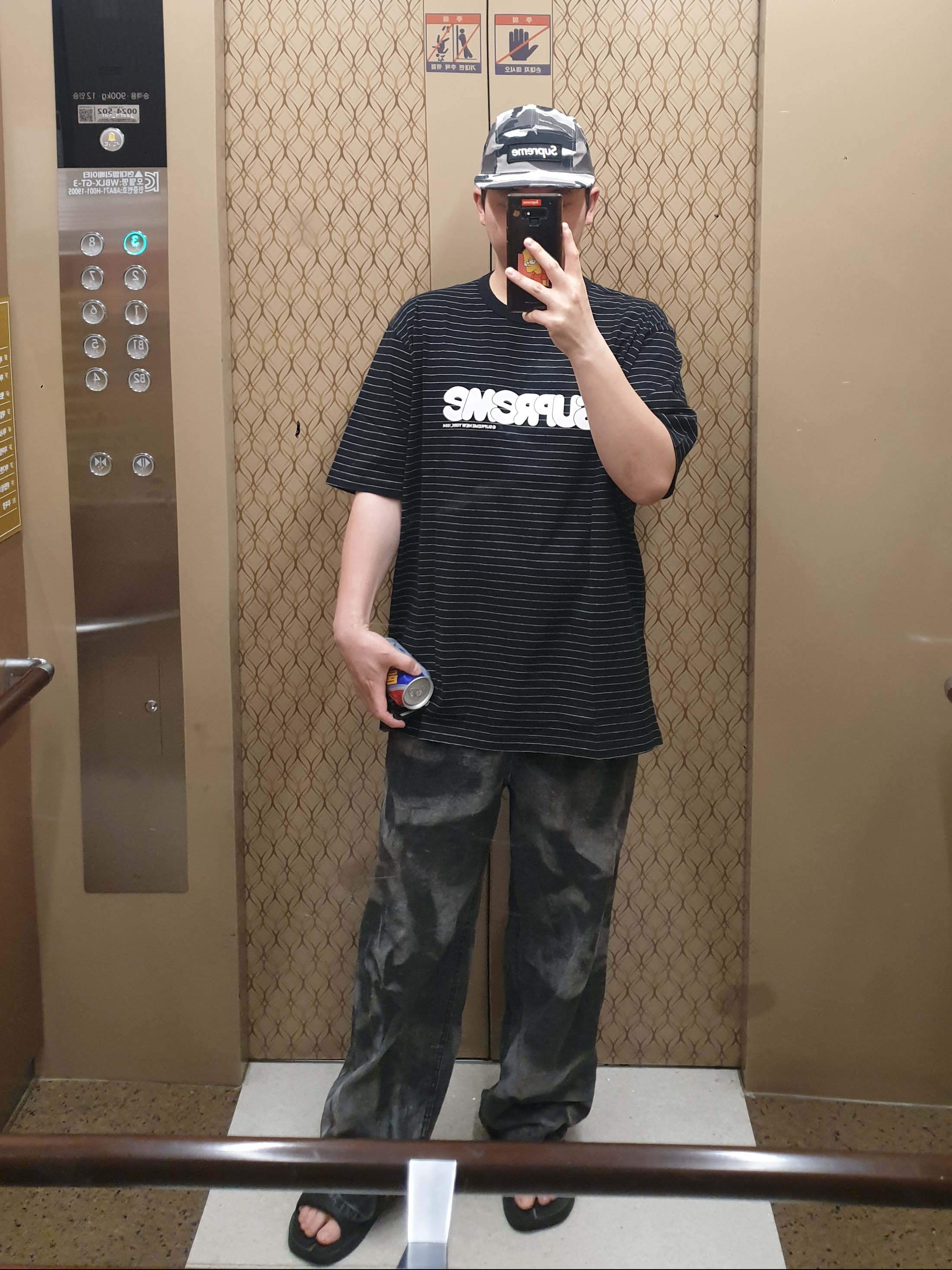 Supreme Bubble S/S Top Black - 25SS, Supreme Layered Camo Camp Cap Snow Camo - 25SS 착용 스타일