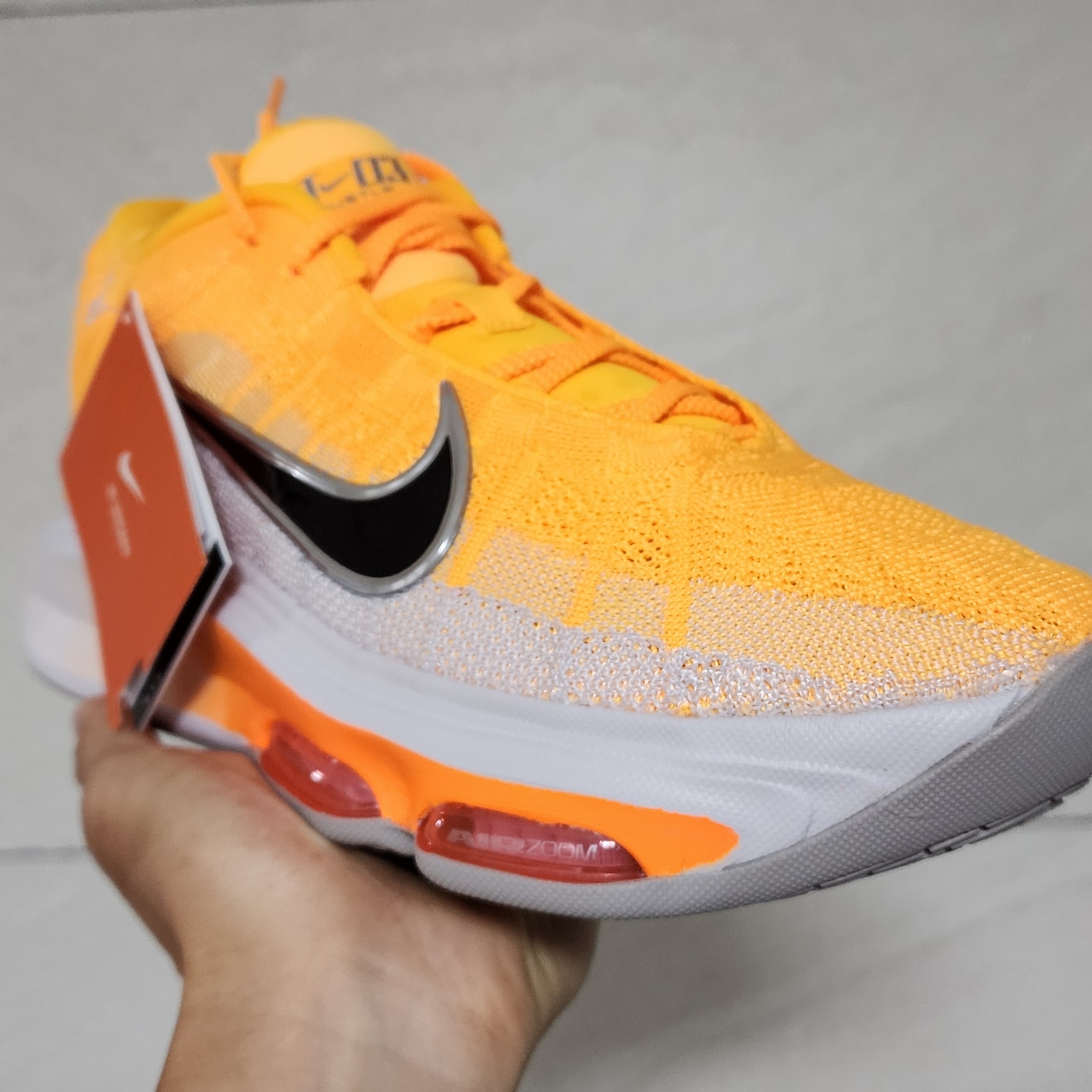 Nike Air Zoom G.T. Hustle 3 EP Laser Orange Metallic Silver 착용 스타일