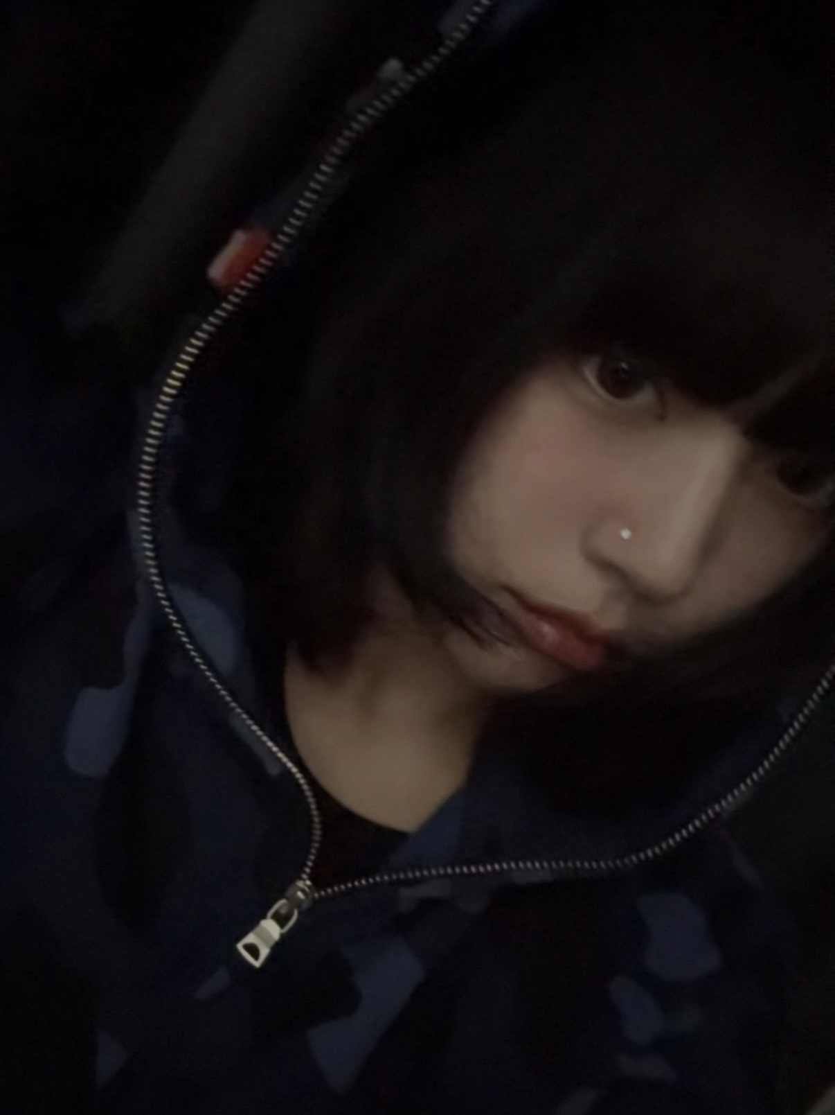 BAPE Color Camo Shark Full Zip Hoodie Navy 착용 스타일 - 2