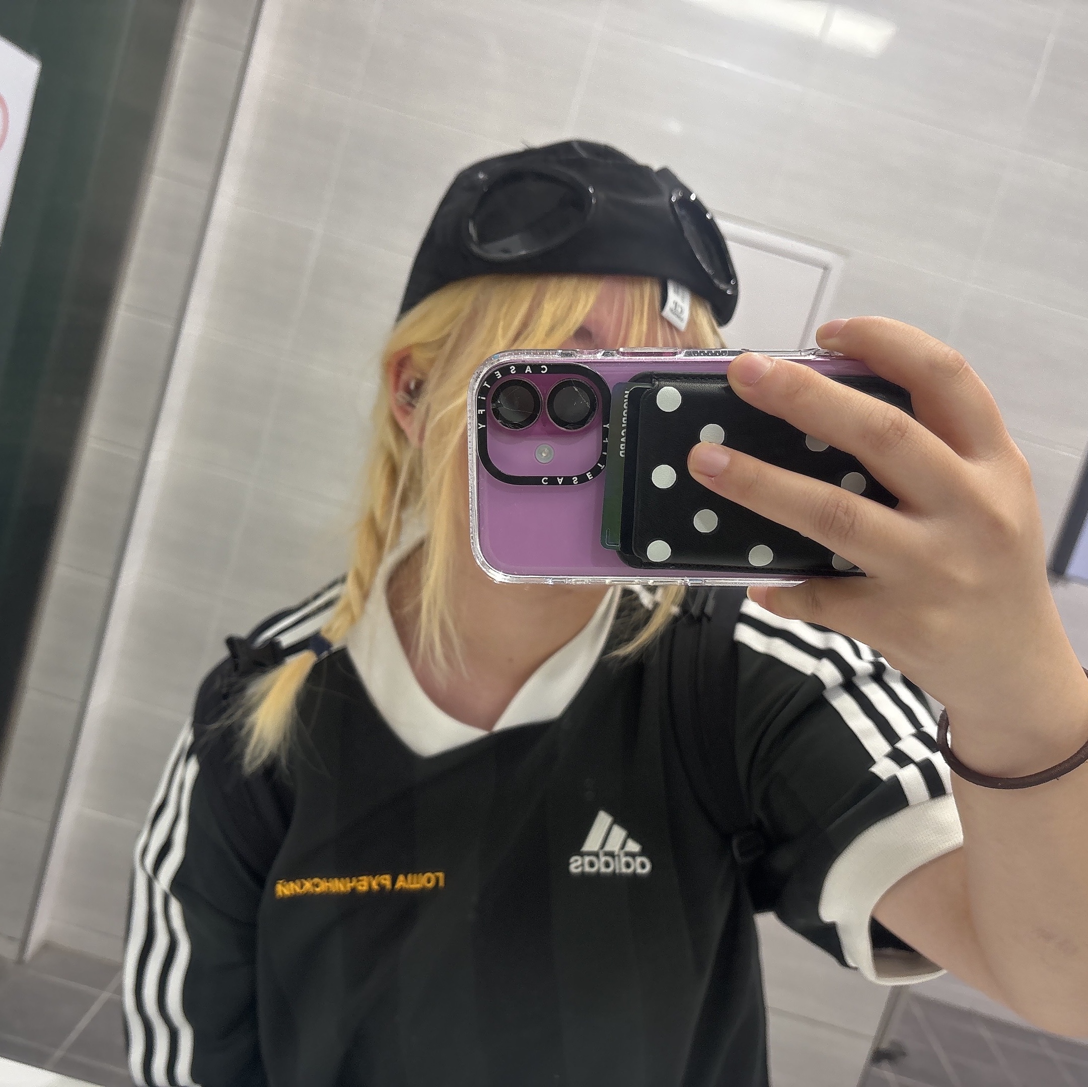 Palace x C.P. Company Goggle P-Cap Black - 22FW 착용 스타일 - 2