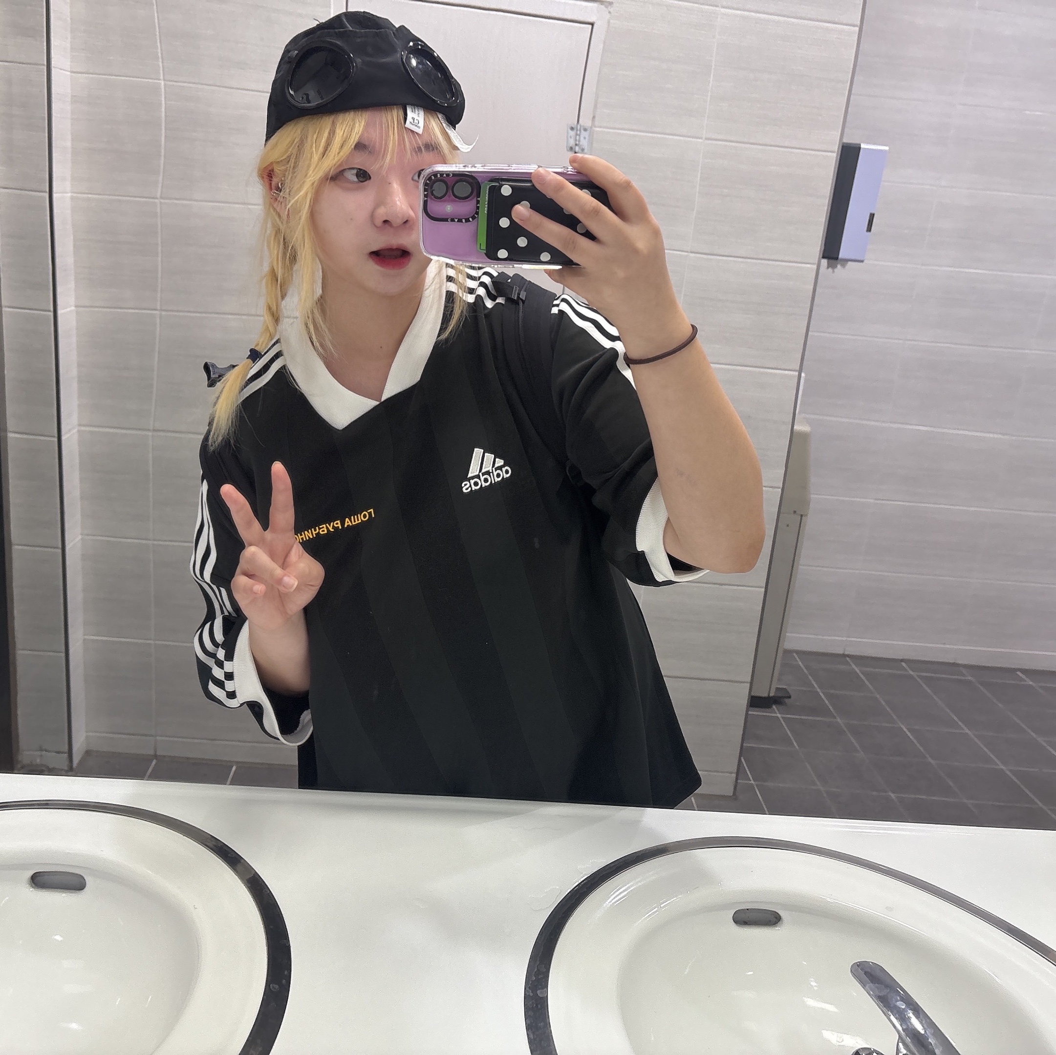 Palace x C.P. Company Goggle P-Cap Black - 22FW 착용 스타일 - 3