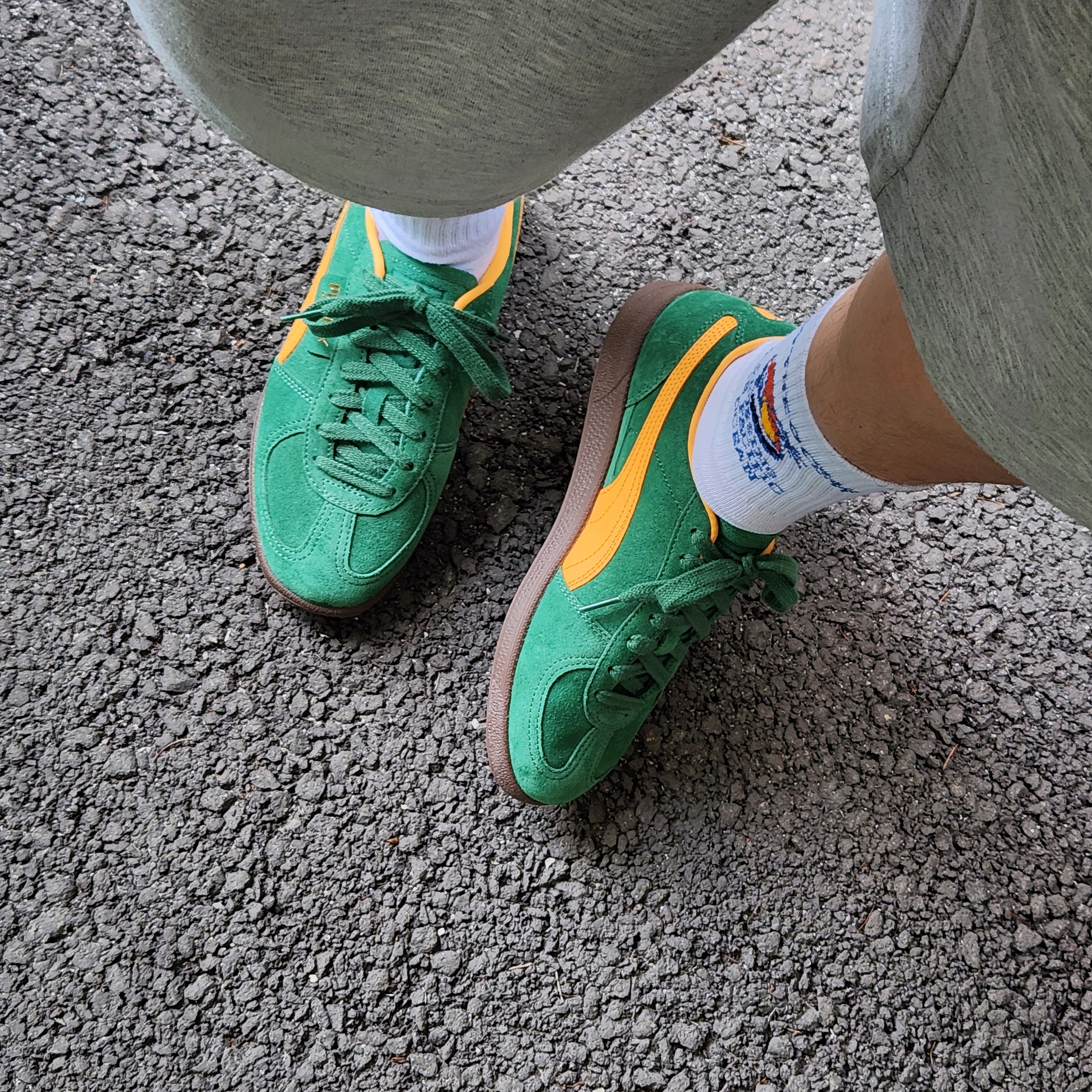 Puma Palermo Vine Clementine 착용 스타일