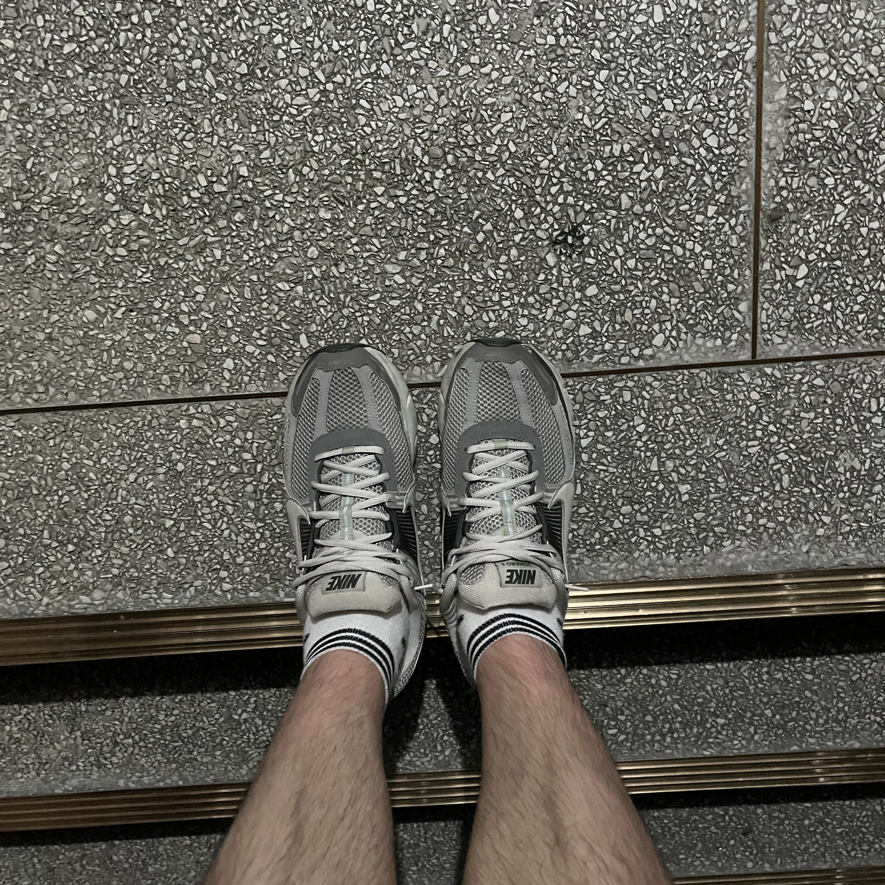 (W) Nike Zoom Vomero 5 Cobblestone and Flat Pewter 착용 스타일