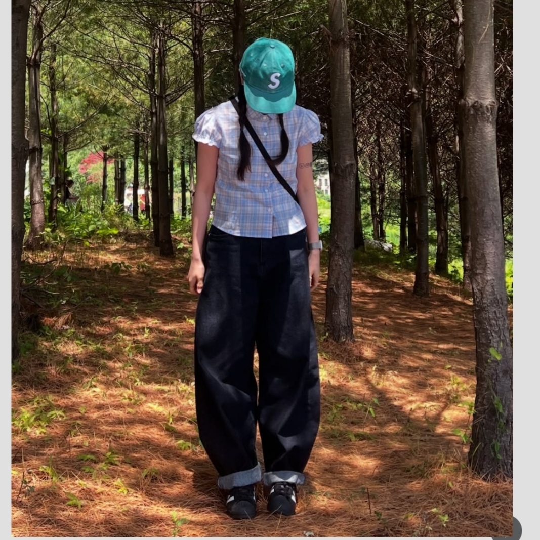 Supreme Cordura Denim S Logo 6-Panel Green - 25SS 착용 스타일 - 1
