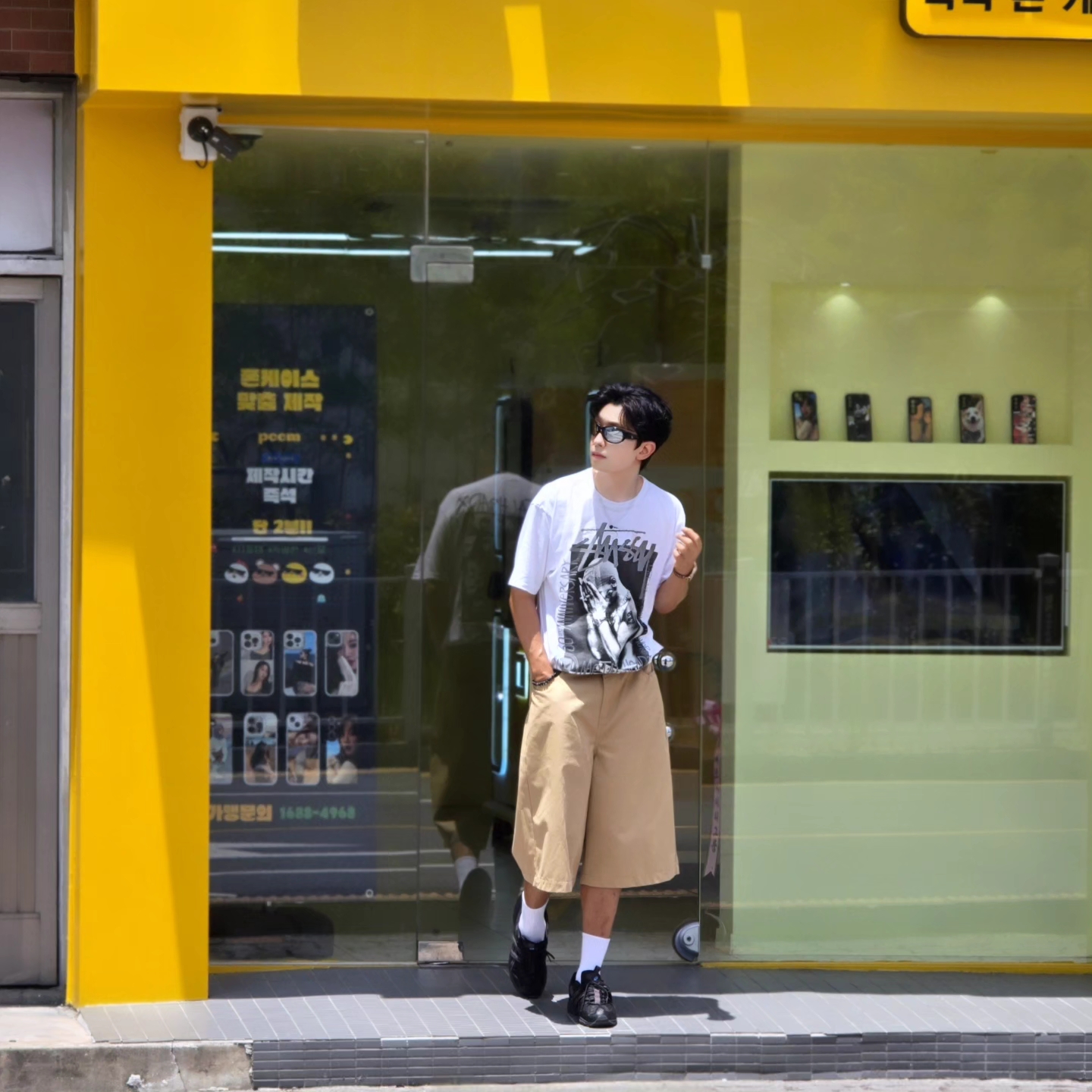 Stussy x Goldie Metalheadz 30 T-Shirt White, Asics Gel-Sonoma 15-50 Black Obsidian Grey 착용 스타일 - 7