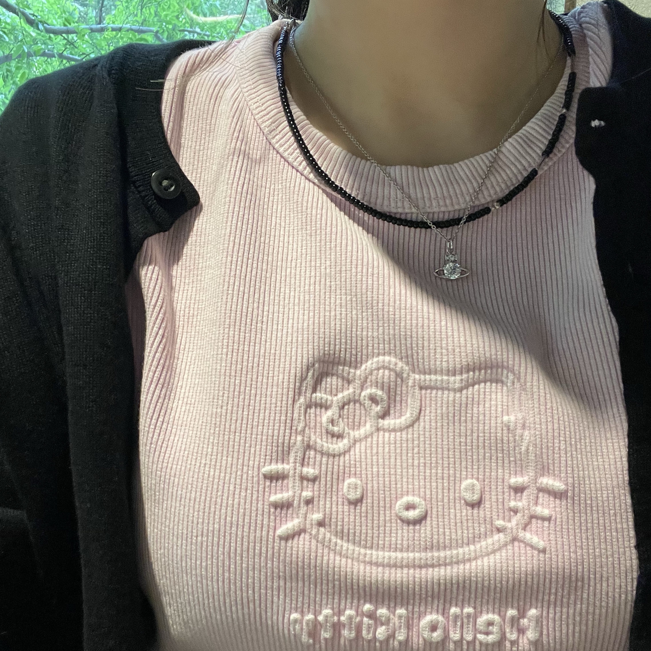 Vivienne Westwood London Orb Pendant Silver, Gentle Monster Vonzo 01 Black 착용 스타일 - 2