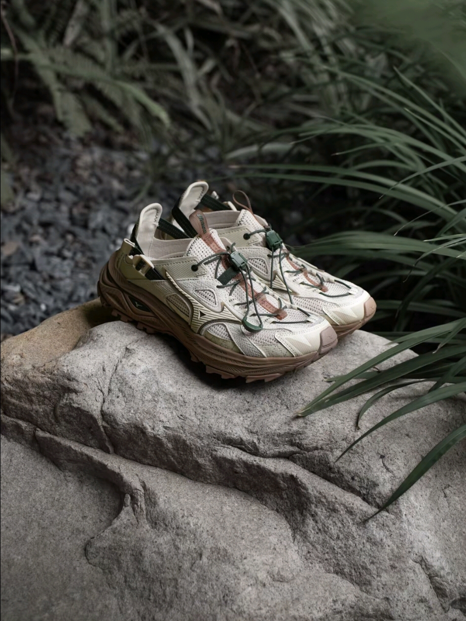 Mizuno Racer Trail SE Beige Green 착용 스타일