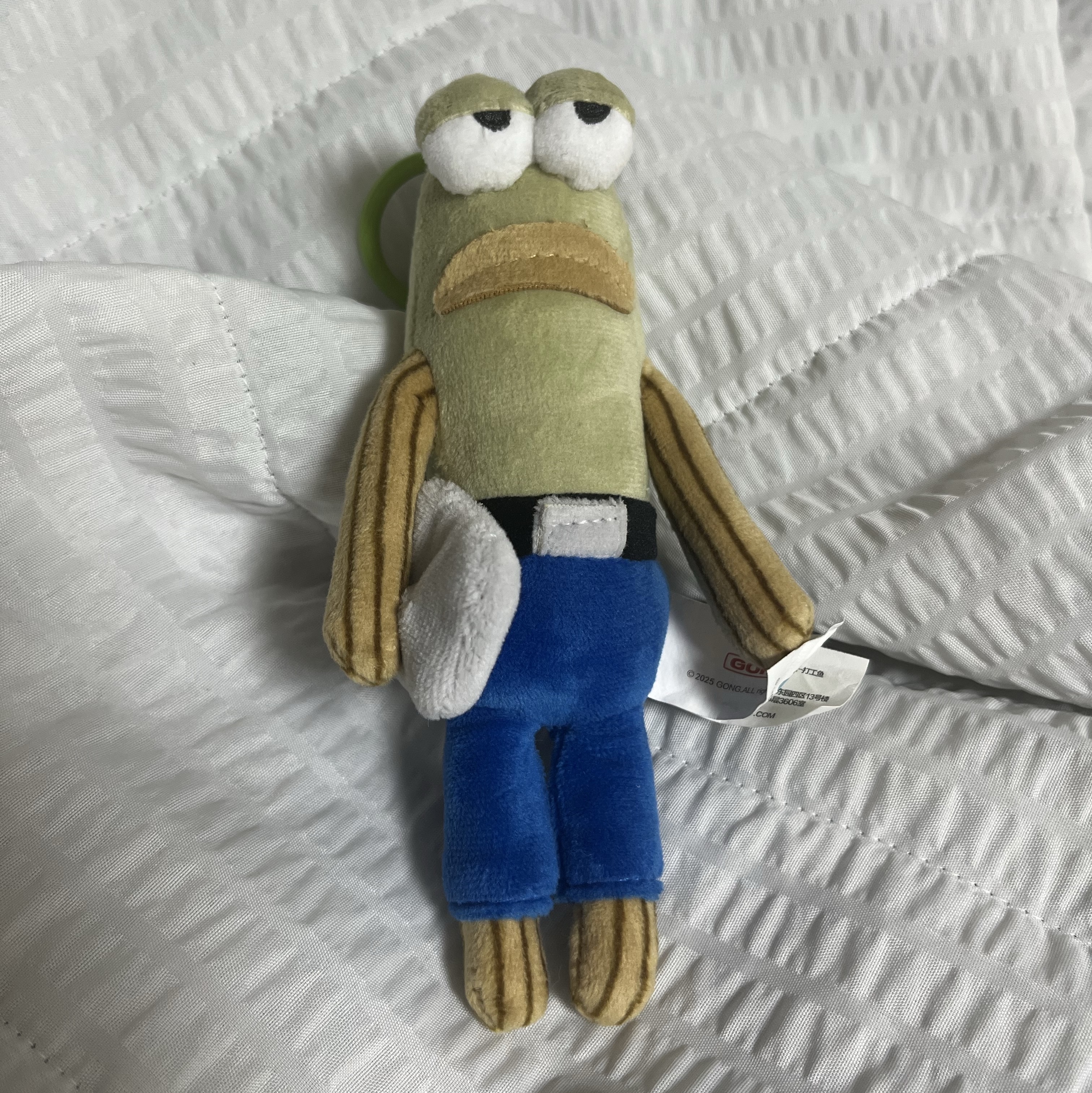 Pop Mart Bikini Bottom Buddies Whimsical Plush Working Fish (Opened Case) 착용 스타일