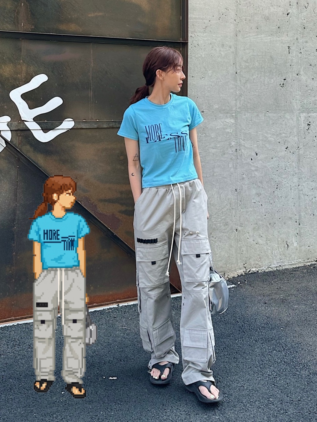 Supreme Loose Fit Multi Stripe S/S Shirt Black - 24SS, Crocs Stomp Clog Black 착용 스타일 - 7